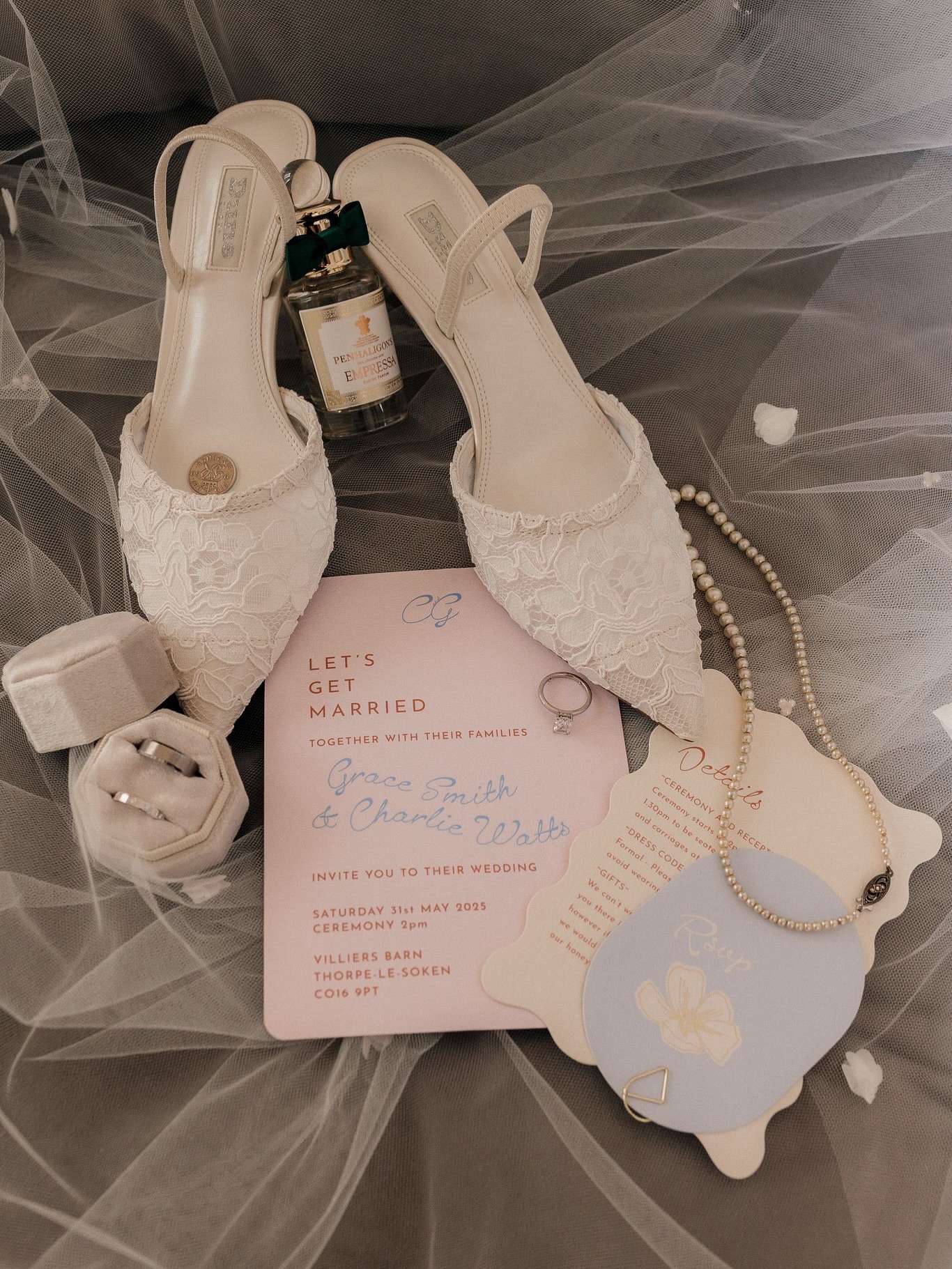 Ok where do I begin…Grace and Charlie, what a couple. All the love for these guys, from start to finish I thoroughly enjoyed every minute of our stationery journey together. I love doing what I do when my couples trust the process and we create bloody awesome stuff!
From soft pastel hues to wavy fonts and hand drawn flowers. Elegant, modern and oh so them.
Photography @matttylerphoto
Florist @rosieobeneyflowers
Venue villiersbarnvenue