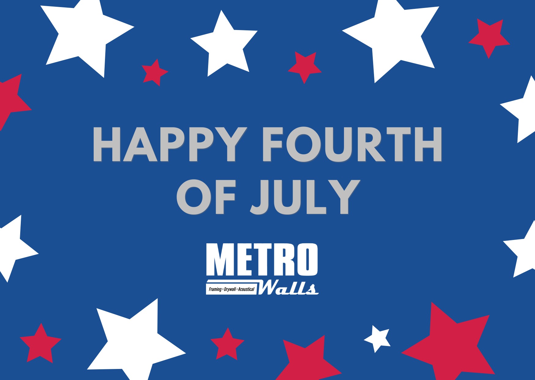 Metro Walls wants to wish everyone a happy Fourth of July weekend!
In celebration of Independence Day, please note that we will be closed on Friday, July 4th. We will resume normal business hours on Monday, July 7th. 🎇
#independenceday #happyfourthofjuly