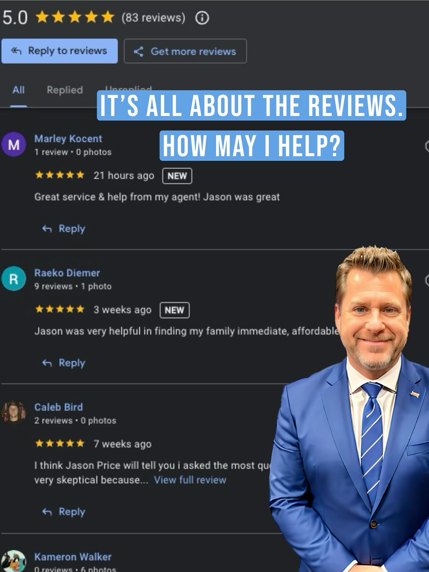 💬 Real clients. Real results. Real reviews.
⭐⭐⭐⭐⭐
It’s not about the pitch — it’s about people getting the help they deserve.
When you’re ready for health coverage that actually works for you (not the other way around), I’m here.
📲 How may I help?
#HealthInsurance #PPOPlans #ClientReviews #JasonPrice #UnitedHealthcare #5StarService #HealthCoverageMadeEasy #InsuranceAgentLife