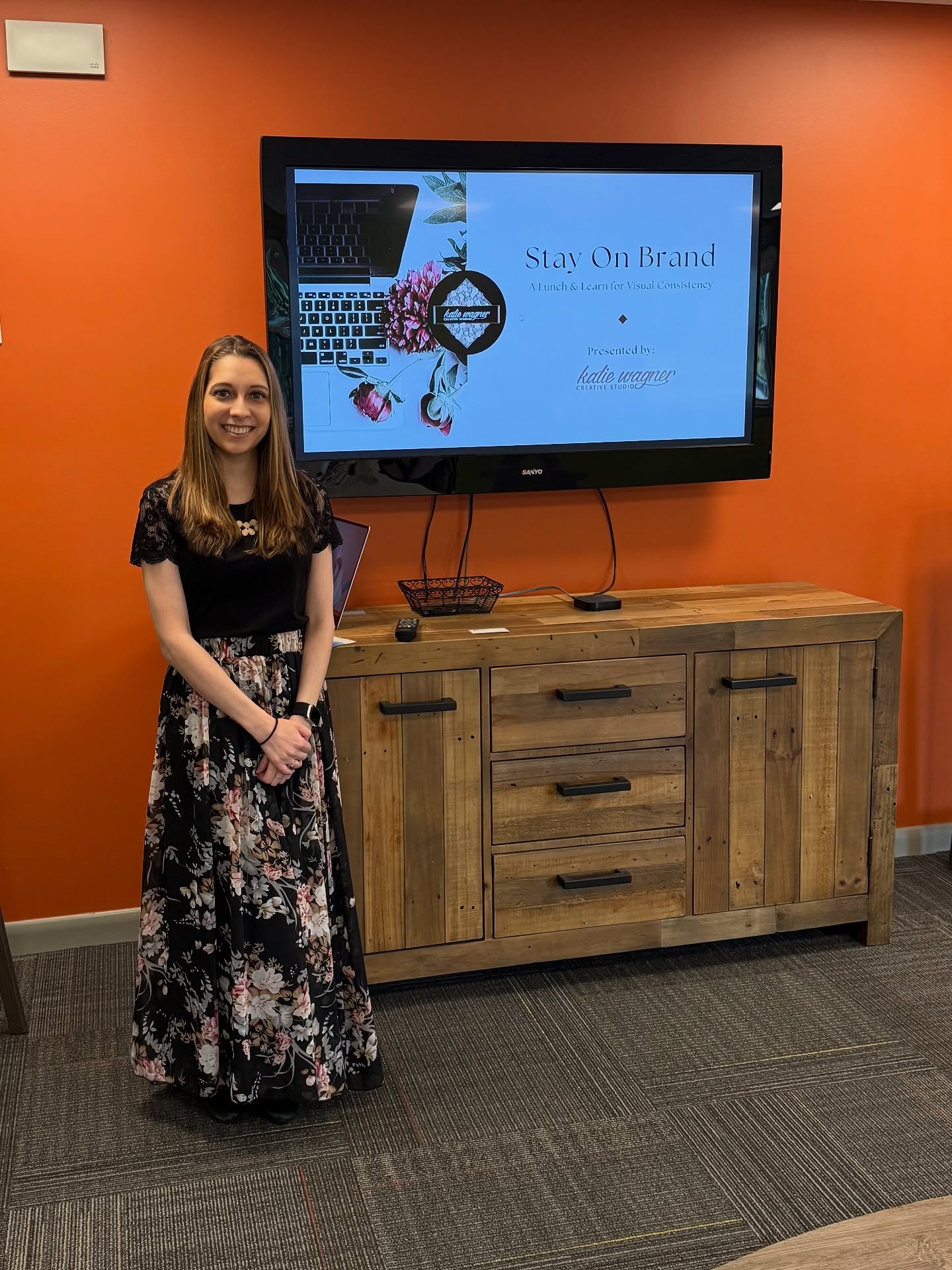 Thank you to @katiewagner_creative for her great presentation at yesterday’s Women Entrepreneurs Network Lunch and Learn! We appreciate her expertise on all things branding! She even came with her outfit representing her brand!