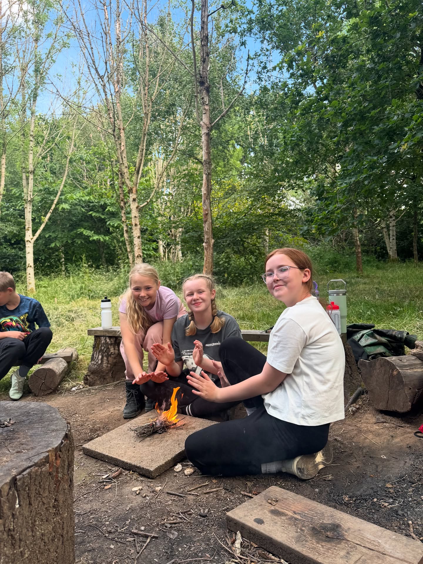 Action shots from the Year 6 residential trip today ⛺️🪵✨