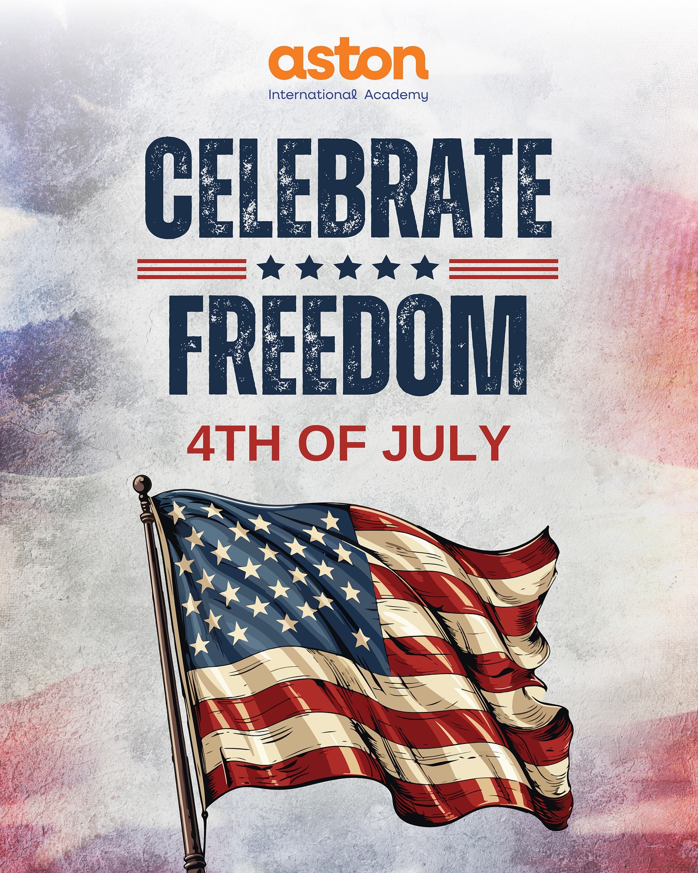 ๐บ๐ธ Did you know?
The 4th of July, also known as Independence Day, celebrates the birth of the United States! On this day in 1776, the U.S. declared independence from Great Britain. ๐
Itโs a national holiday filled with fireworks, barbecues, and parades!
Happy 4th of July from all of us at Aston International Academy! ๐๐