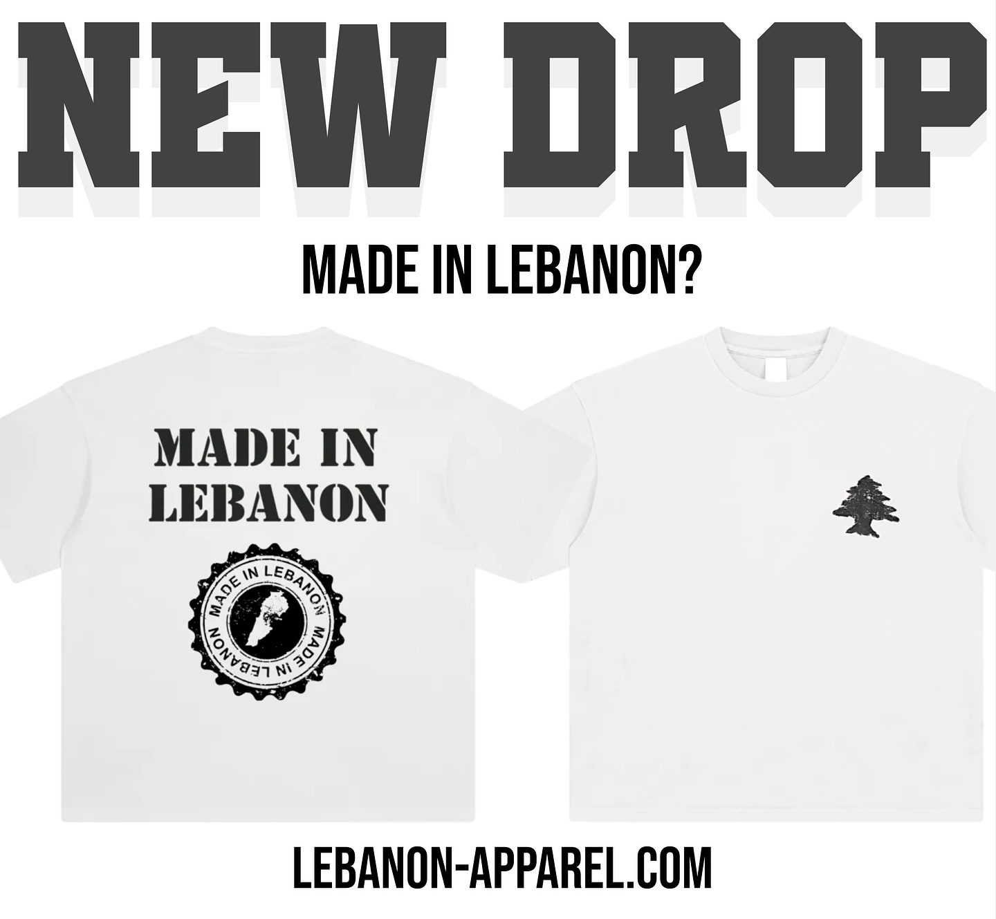 Get ready to rep Lebanon in style! Made in Lebanon Oversized Unisex T-Shirt available now for $30. Buy online