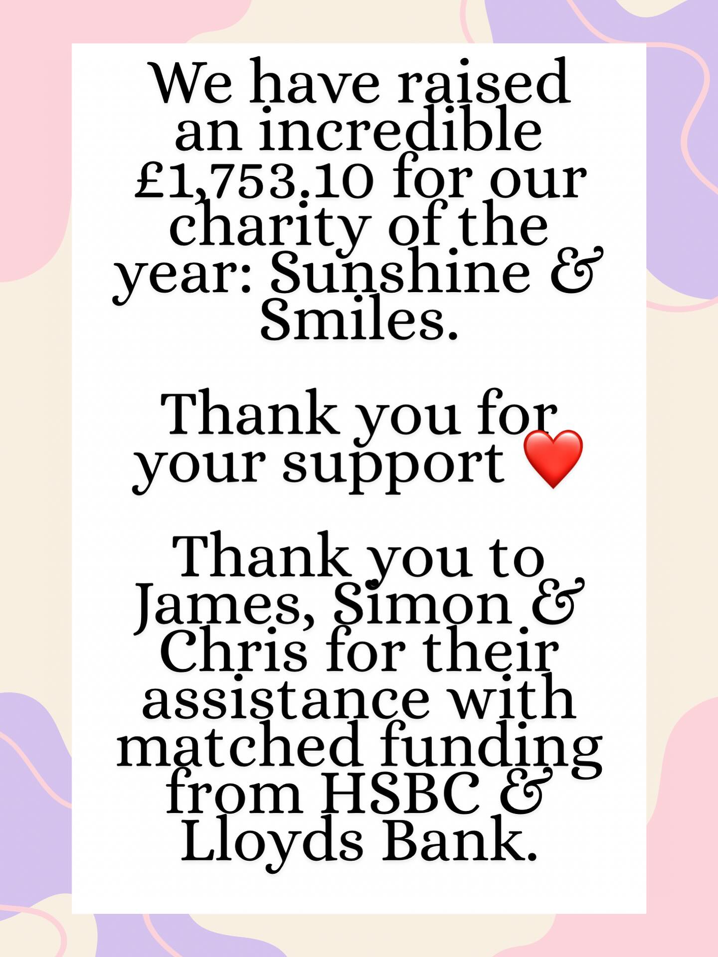 Thank you for all your support to @sunshineandsmilez ❤️
We will announce our next charity of the year soon, chosen by you.
#singing #performingarts #musictheatre #charity #show #music #performing #piano #leeds #childcare