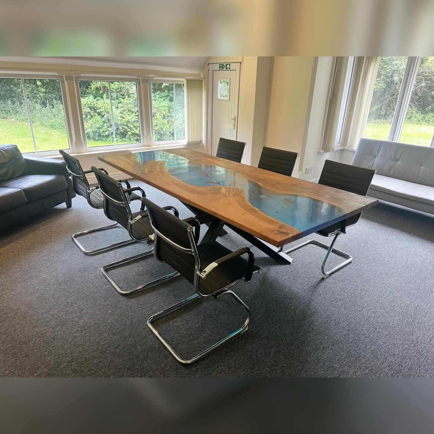 ✨ Boardroom Complete! ✨
This custom resin boardroom table sits proudly in our client’s office — a true centerpiece for their meeting space.
Designed to reflect their identity, it features embedded drone components from their own product line, suspended in blue resin. A bold fusion of innovation and craftsmanship.
Ready to witness big decisions and bold ideas.
🔩💼
@light_dynamix
#CustomFurniture #ResinArt #CorporateDesign #StatementPiece #BoardroomGoals #DroneTech #FunctionalArt #OfficeInspo