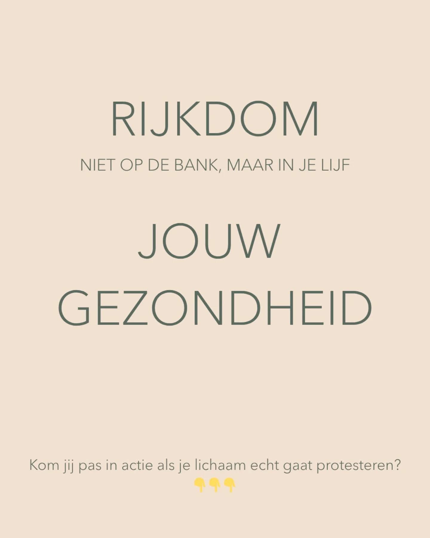 Ben jij iemand die pas in actie komt als de pijn te groot is?
Want pas als je gezondheid hapert, besef je hoe waardevol het eigenlijk is.
Gezondheid is niet zeker niet vanzelfsprekend.
Daar kunnen wij binnen ons gezin over meepraten.
Als je te maken hebt met een chronische ziekte, voel je aan alles wat écht belangrijk is.
En juist daarom frustreert het me soms enorm…
Mensen die zich volproppen met alcohol, junkfood, Red Bull, suikers en allerlei andere troep. En dan ook nog eens hun lijf bombarderen met constante stress, zonder te beseffen wat dat met hen doet en te denken dat het allemaal geen gevolgen heeft.
Dat hun lichaam het wel blijft doen, dat klachten ‘er gewoon bij horen’ of ‘wel weer overgaan".
Nee. Zo werkt het niet.
Ik zie mensen hun lijf afbreken, stukje bij beetje,
zonder te beseffen wat voor luxe het is om je energiek en fit te voelen.
Om pijnvrij op te staan. Om niet geleefd te worden door vermoeidheid of vage klachten.
En ja, ik snap het. We leven druk, we zijn moe, we grijpen naar gemak.
Maar gemak is vaak een sluipmoordenaar in een mooi jasje.
Dus even eerlijk:
Zorg jij echt goed voor jezelf?
Of ben je gewoon aan het overleven?
#gezond #gezondheid #gezondenfit #kostbaar #rijkdom #Leefstijl #voeding #hormonen #hormonaledisbalans #gezondekeuzes #gezondeleefstijl #mindset #supermarktsafari #enschede #brainstof #healthylifestyle #meuk #balans #ontspannen #ontstekingen #zuinigopjezelf #liefzijnvoormezelf #zelfliefde