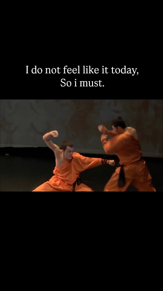I do not feel like it today, so i must
Shaolin kungfu is a way of life.
#qigong #kungfushaolin #shaolin #thewayofshaolin #sifushihengjun #kungfu #artsmartiaux #artsmartiaux #larochesurforon #artsmartiaux #bienêtre #hautesavoie #motivation
#resilience #wayofmartialarts