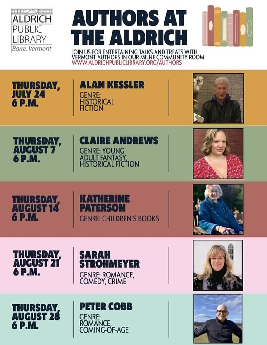 Announcing our 2025 lineup for Authors at the Aldrich. For more information about each author, visit our website.