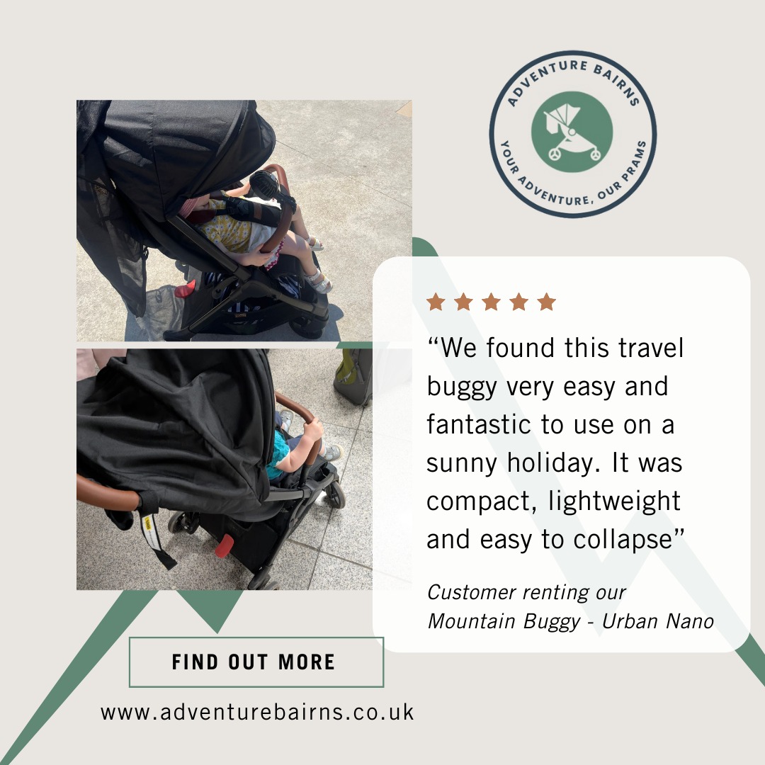 What a lovely review of one of our buggies:
"We found this travel buggy very easy and fantastic to use on a sunny holiday. It was compact, lightweight and easy to collapse when used in the airport.
On our travels, the extra suspension worked well on cobbled European paths and our daughter was always very comfortable when traveling.
The mesh shade provided was excellent for keeping the sun out but allowing a good
level of breathability in the heat.
The basket underneath was a good size for a the size of the buggy and easily fit a nappy bag and other essentials for daily outings."
Check out all of our rentable items on our website, link in bio.
#travelpram #pramrentalglasgow