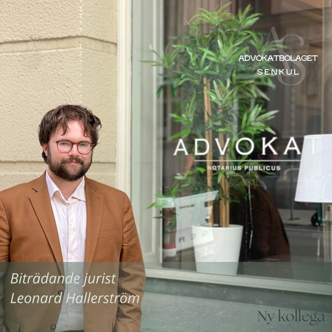 Sedan den 1 juni i år arbetar Leonard "Leo" Hallerström som biträdande jurist hos oss här på Advokatbolaget Senkul.
