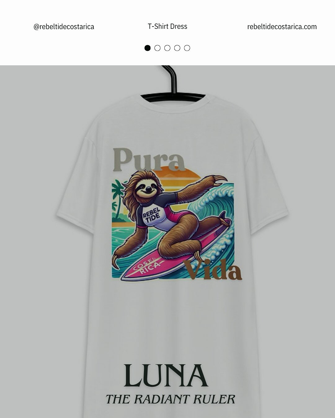 Meet Luna: The Radiant Ruler 🌞🛹
Confident. Chill. Completely untouchable.
Luna rides her wave her way and now, you can wear that energy wherever you go.
Catch Luna featured on:
👕 All-Over Print T-Shirt Dress
👚 Racerback Crop Top
🌀 Lightweight Hooded Tee
✨ V-Neck Tee
🌿 Organic Crew Sweatshirt
From the beach to the gym to your wildest lounge day, Luna’s your go-to icon when the vibe is radiant, grounded, and totally unbothered.
🛒 Choose your fit, ride her wave → RebelTideCostaRica.com
#LunaTheRadiantRuler #RebelTideIcons #TideBorn #CoastalRebellion #WearTheWave #RebelTideCostaRica #lunaenergy