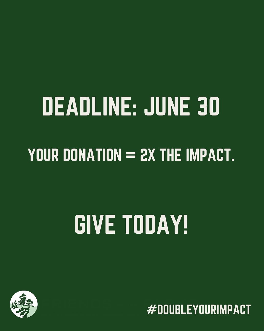 Less than ONE WEEK left to double your impact!
Every dollar you give will be matched — but only until June 30.
DONATION LINK IN BIO
#DoubleYourImpact #FriendsoftheParks