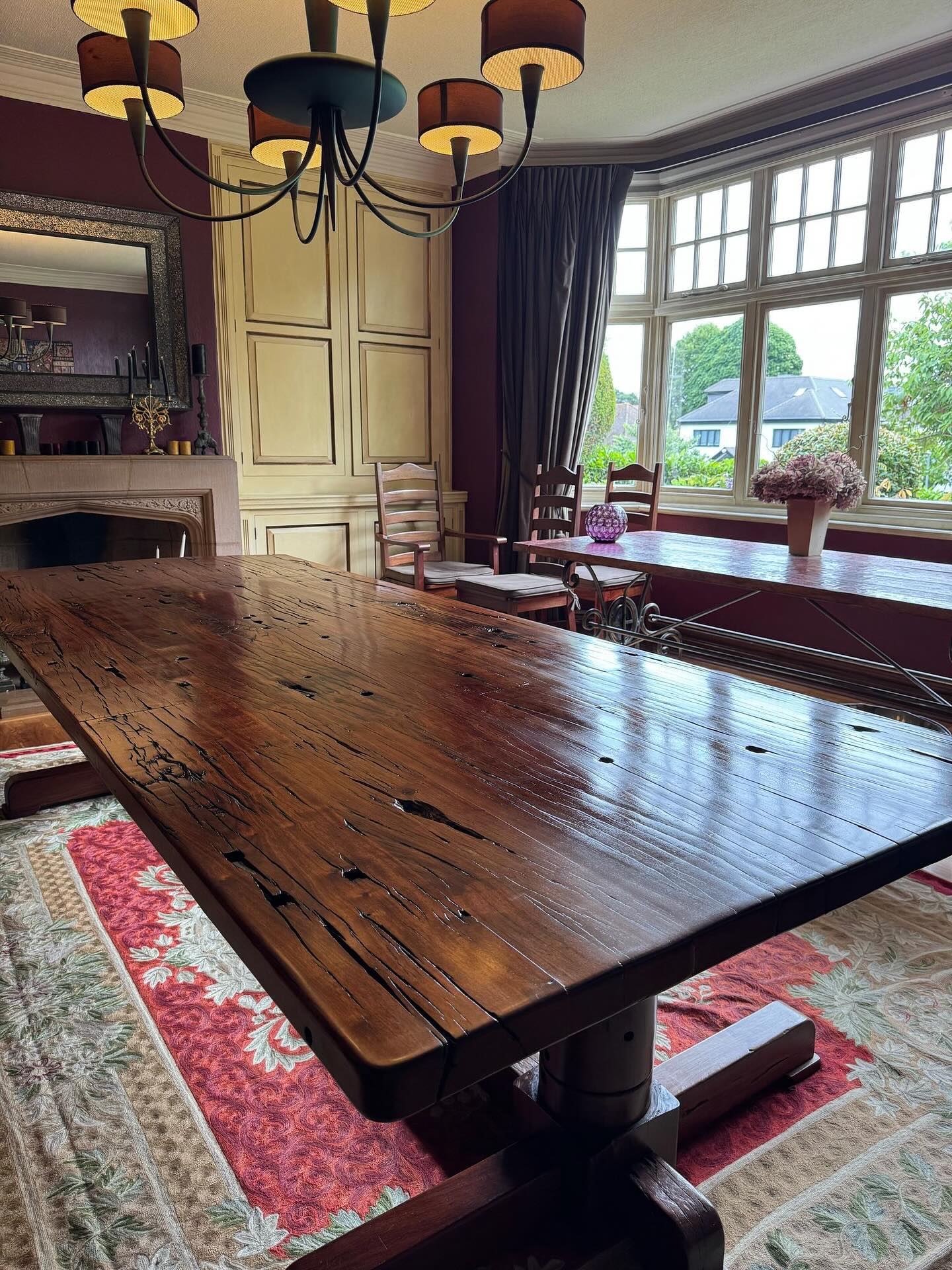 This magnificent Indian railway sleeper table tells a story of transformation. What started as aged, weathered timber with decades of character marks has been lovingly restored using traditional French polishing techniques.
The journey from worn and tired to rich, lustrous finish showcases the true artistry of restoration. Every crack, every mark of history has been carefully preserved whilst bringing new life to this extraordinary piece.
Notice how the deep, warm tones now shine through - each grain pattern highlighted, each natural imperfection celebrated. The railway sleeper holes remain as authentic reminders of this table’s fascinating past, whilst the French polish finish ensures it will grace dining rooms for generations to come.
Established 1994 | Traditional French Polishing | London
#IndianRailwaySleeper #FrenchPolishing #FurnitureRestoration #AntiqueRestoration #TraditionalCraftsmanship #LuxuryFurniture #BespokeFurniture #WoodRestoration #LondonCraftsman #InteriorDesign #VintageTable #HandmadeInLondon #FurnitureTransformation #HeritageRestoration #LondonRestoration