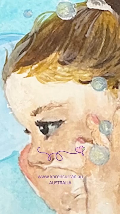 Wistful watercolour - child dreaming mermaid - from sketch to completion.
I love creating watercolour portraits that tell a quiet story—capturing not just a likeness, but a feeling.
https://youtube.com/shorts/lnu9o4n9SJk?feature=share
There’s something deeply moving about the soul’s longing, especially in someone so young.
Wistful. Dreamy. Magical. These illustrations take 4–6 hours, sometimes even days, as I reflect on them long before my brush touches the paper.
I aim to freeze a moment in time — adding delicate details that reflect something the child cherishes. In this piece, she dreams of mermaids. You’ll notice the gentle rise of water, bubbles, and a shimmering mermaid tail, all drifting into a star-speckled sky.
From sketch to soul, this is a quiet journey into imagination.
PORTRAIT of MMJ
Original created April 2025.
Art & illustration copyright Karen Curran
Australia
#watercolourart #artfun #childportraitpainting #wistfulpainting #dreamingmermaids