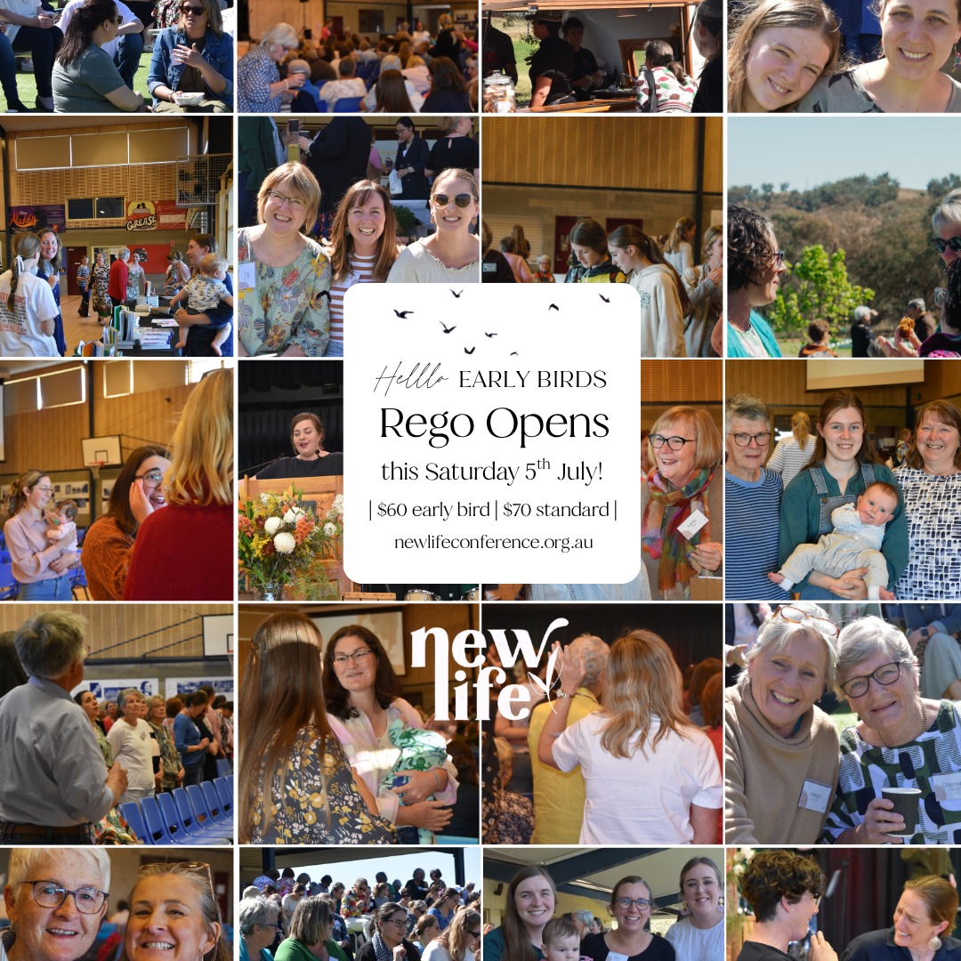 🕊Hello early birds, registration for New Life 2025 opens this Saturday!
📅 From July 5th to August 9th*, you can secure your spot with special early bird pricing by visiting our website: www.newlifeconference.org.au
🤍 We invite you to start thinking and praying about who you might bring along this year. We're eagerly looking forward to gathering with all of you, sharing in precious fellowship, and unpacking God's wonderful Redemption Project together. 🤍
*After these dates, the price of tickets will increase, but they are available for sale up until 6th September :)
#NewLifeConference2025