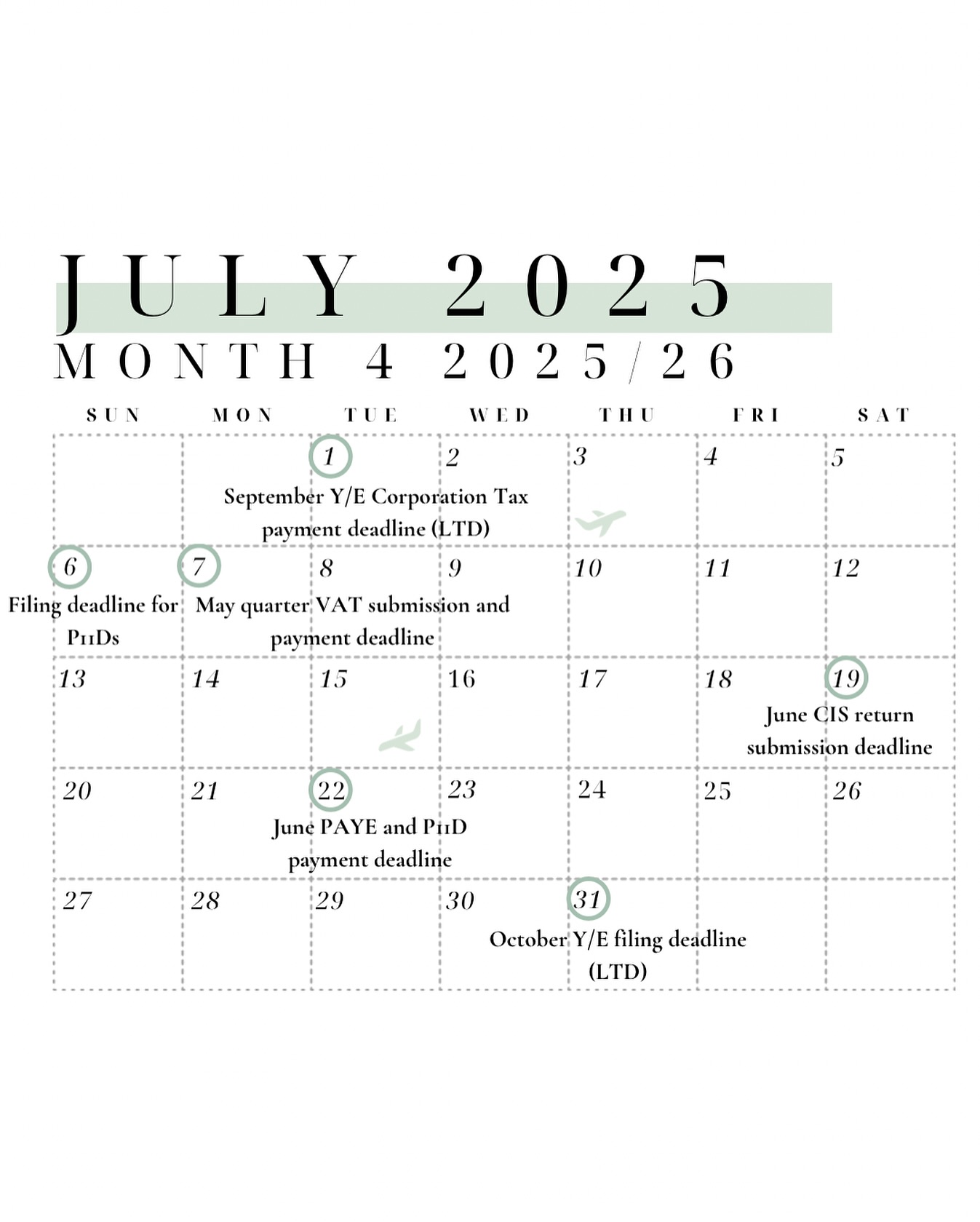 Upcoming July dates for your diaries
Please note I’m off on my honeymoon between the 3rd and 15th so will not be on emails during this time 🦏🦒🐘