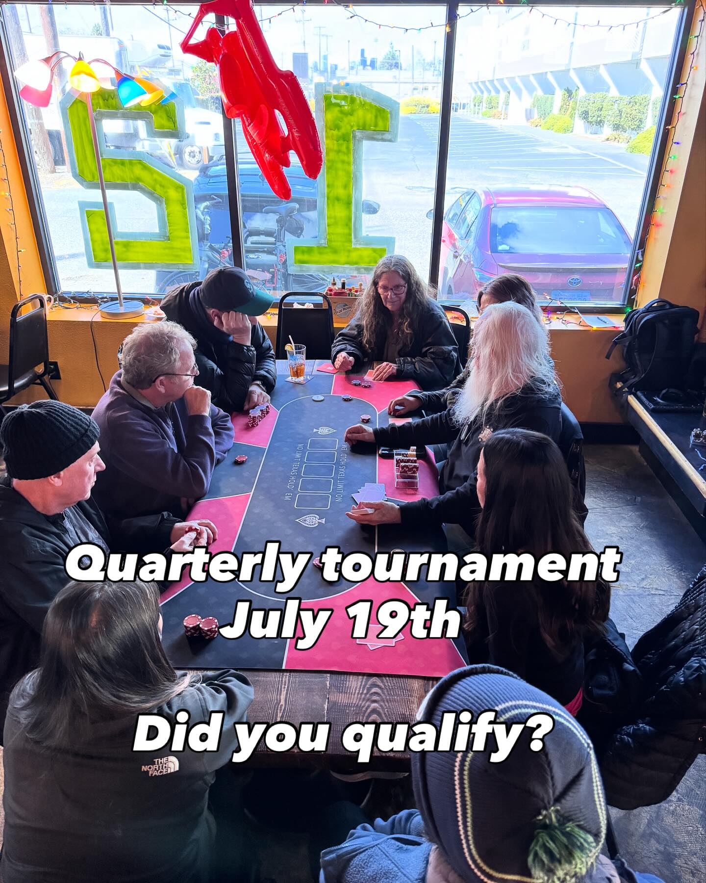 Quarterly tournament will be July 19 at the Dog house. Checking is at 12:30. Check the website to make sure you qualified.