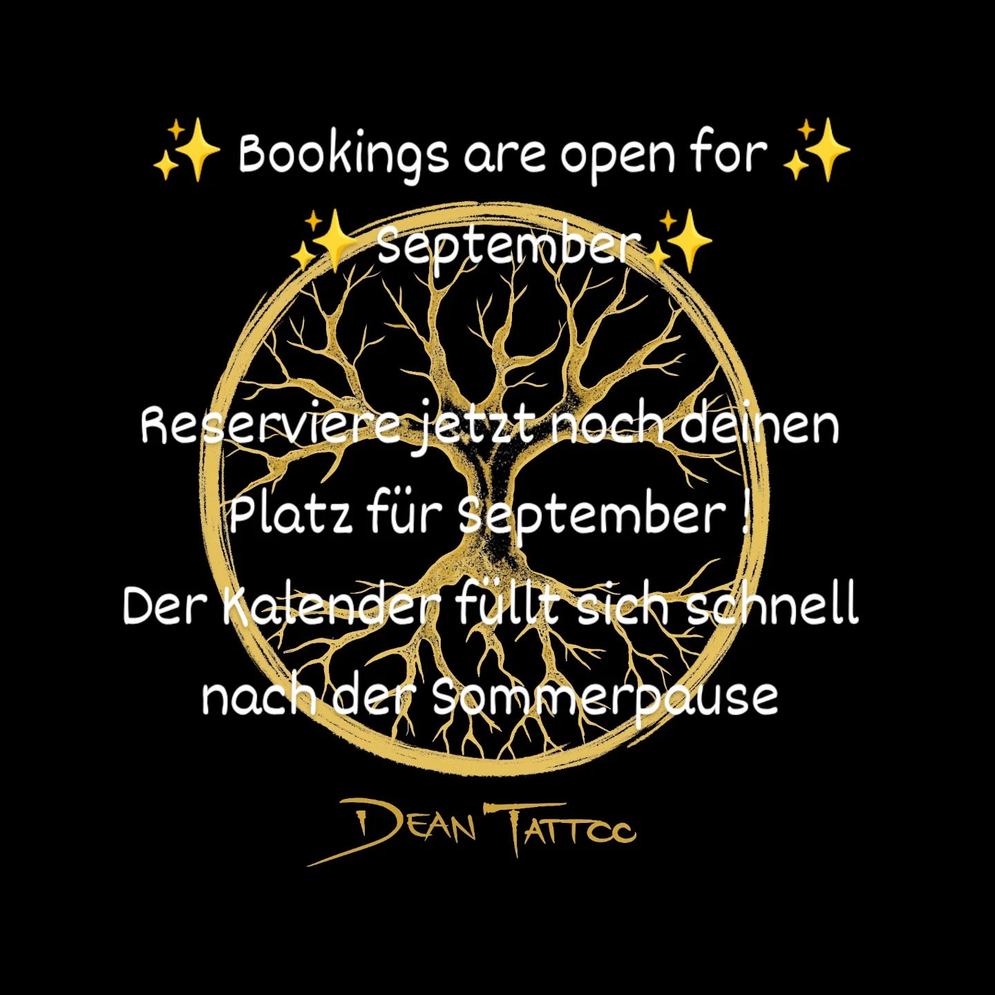 Hast du eine neue Geschichte, die du unter die Haut bringen möchtest? Oder einfach nur Lust nach neuem Körperschmuck?
Dann kontaktiere mich um einen Termin zu vereinbaren! Ich freue mich schon sehr auf unser nächstes Projekt ✨✨
Mit Liebe
Eure Dean ❤️