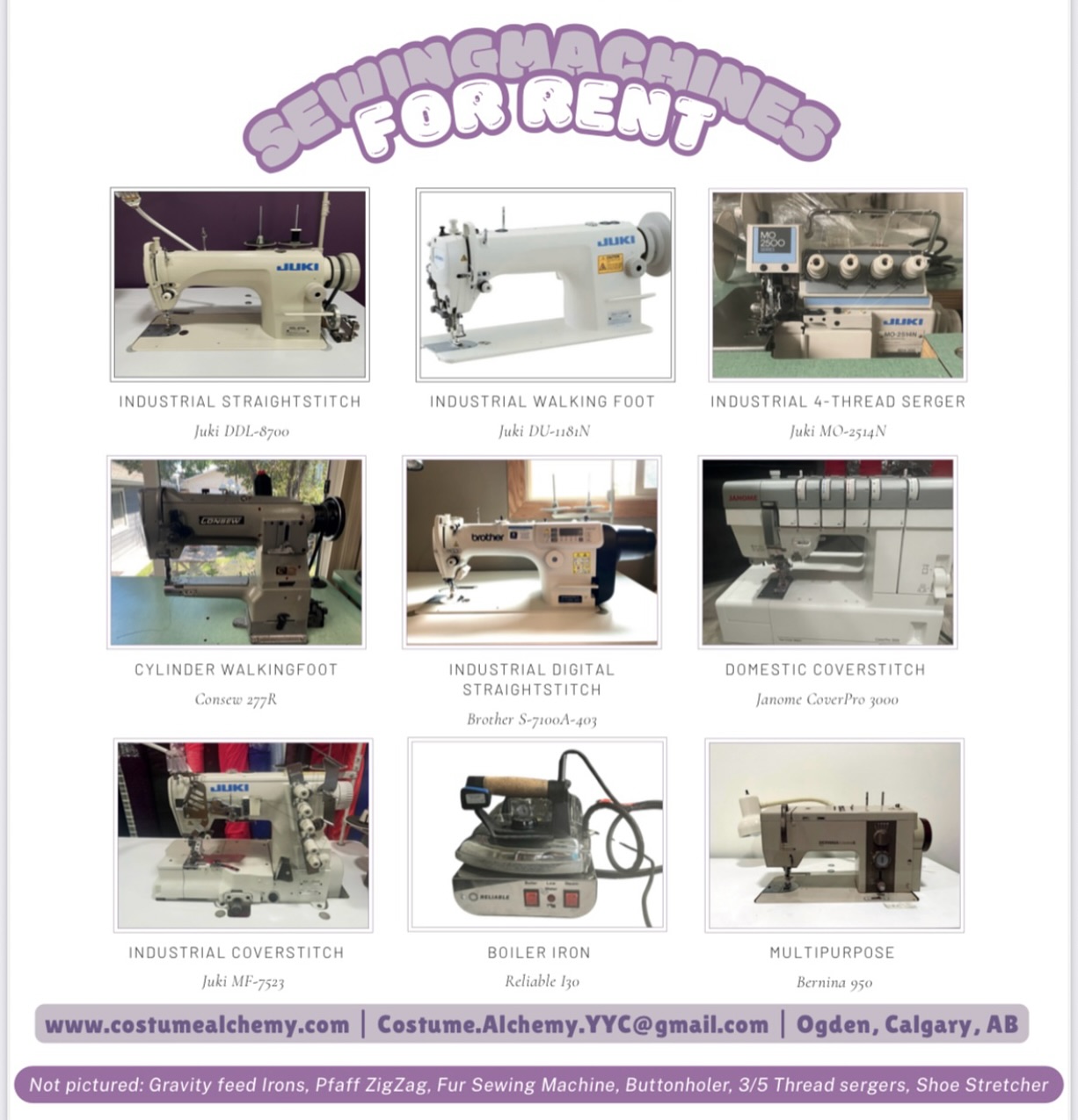 Meet our sexy rental fleet 😍
Industrial sewing machines, gravity feed irons, boiler irons, shoe stretchers — we’ve got the goods.
And yep, there’s more where that came from 👀
Need gear for your next project or production?
DM us to book 🧵⚙️
#MachineRental #IndustrialSewing #straightstitch #sergers #coverstitch #GravityFeedIron #BoilerIron #ShoeStretchers #StudioRental #costumedepartment #setdec #props