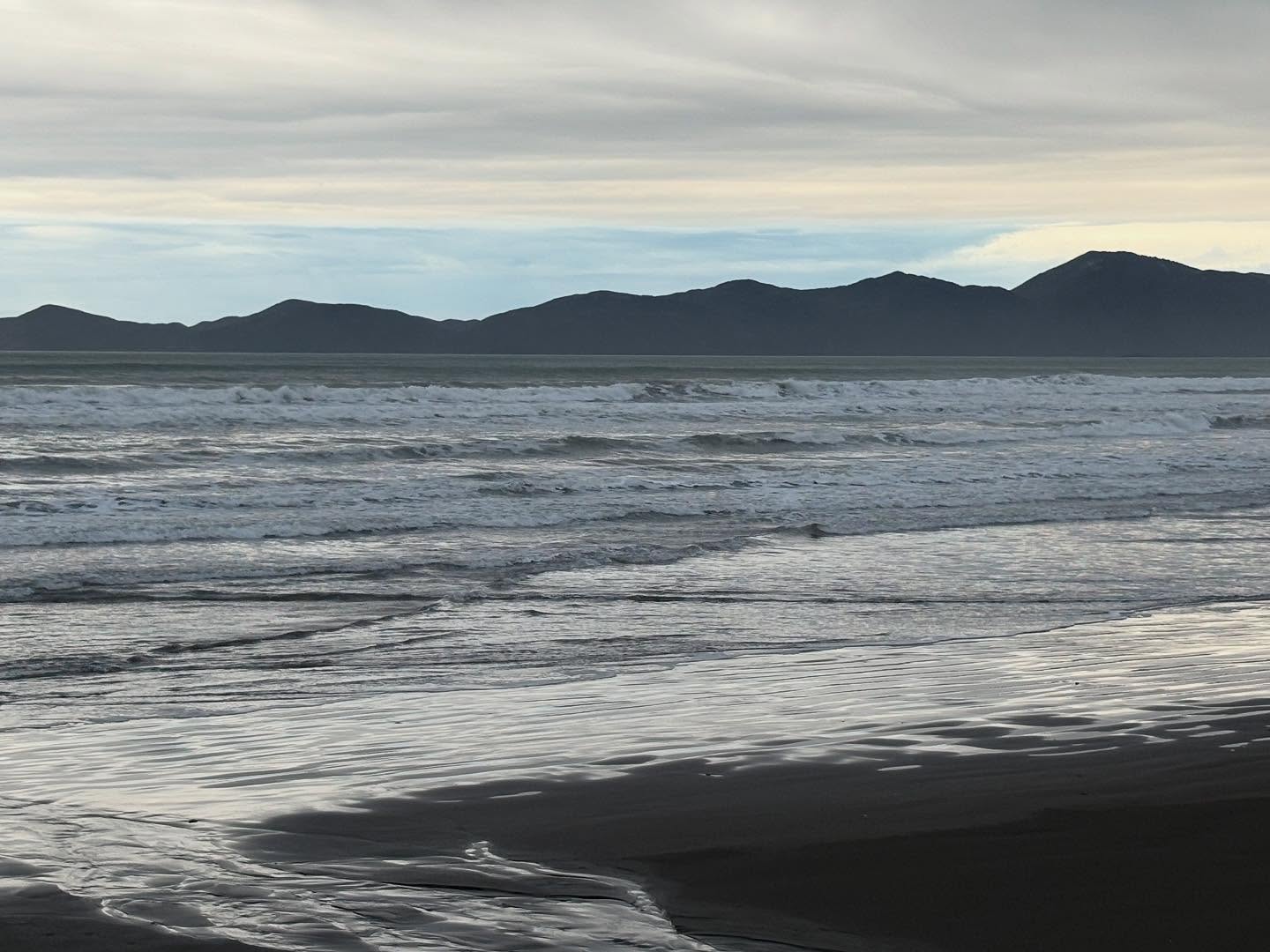 A stunning grey lit winter afternoon down at the beach