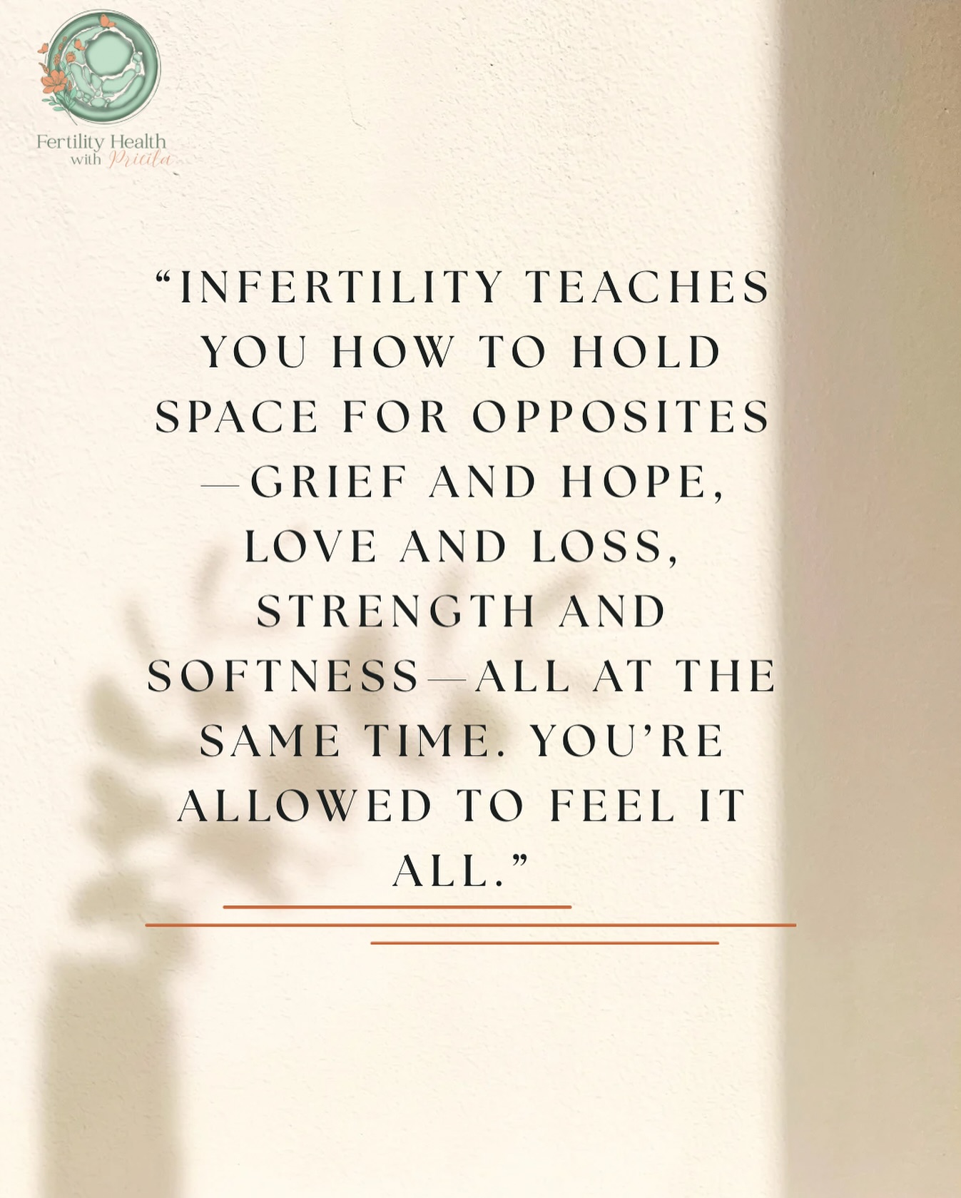 Grief and hope can coexist.
Infertility has a way of stretching the heart in opposite directions. Hope rising while loss lingers.
You are not broken for feeling both. You are human. You are healing.
This journey holds room for every feeling-light and heavy, beautiful and hard.
Let yourself feel it all.
✨There is space for your full story here.
#InfertilityAwareness #FeelItAll #GriefAndJoy #FertilityJourney #CompassionateSupport #HolisticHealing #WombWisdom