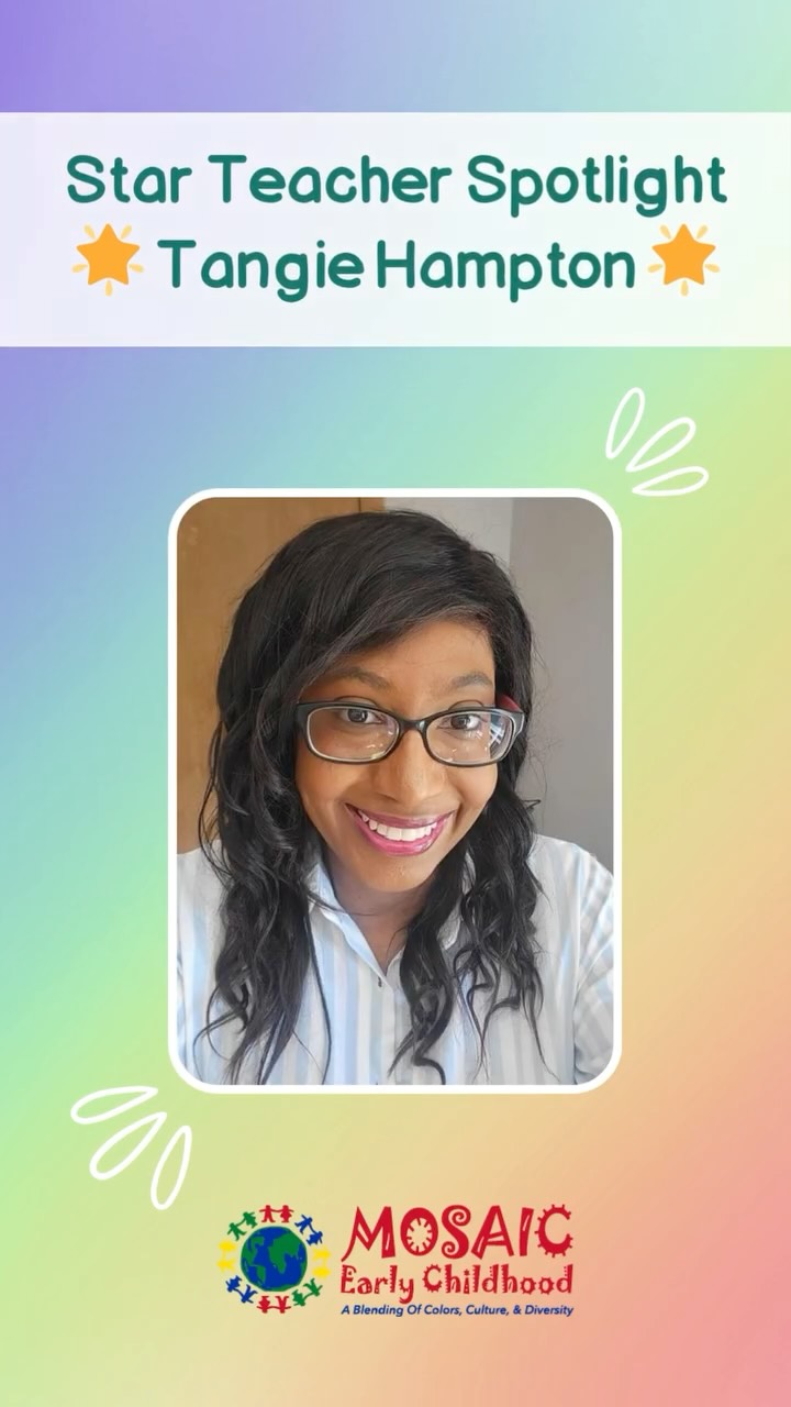 Star Teacher Spotlight: Tangie Hampton 🌟
We are proud to recognize Tangie Hampton as our Star Teacher! Tangie has been an incredible part of the Mosaic team for three years, showing unwavering dedication, warmth, and a deep love for working with children.
We welcome and appreciate any kind words or feedback from parents—your support means so much to our teachers and staff. Thank you for joining us in celebrating Tangie’s achievement!
#MosaicEarlyChildhood #StarTeacher #TeacherAppreciation #ECErockstars #SkokieTeachers #ChicagolandFamilies #EarlyChildhoodEducation #WeLoveOurTeachers #PreschoolHeroes #MosaicMoments #ThankATeacher #ToddlerTeachers #SkokieStrong #ChicagolandKids #TeacherSpotlight #ECECommunity