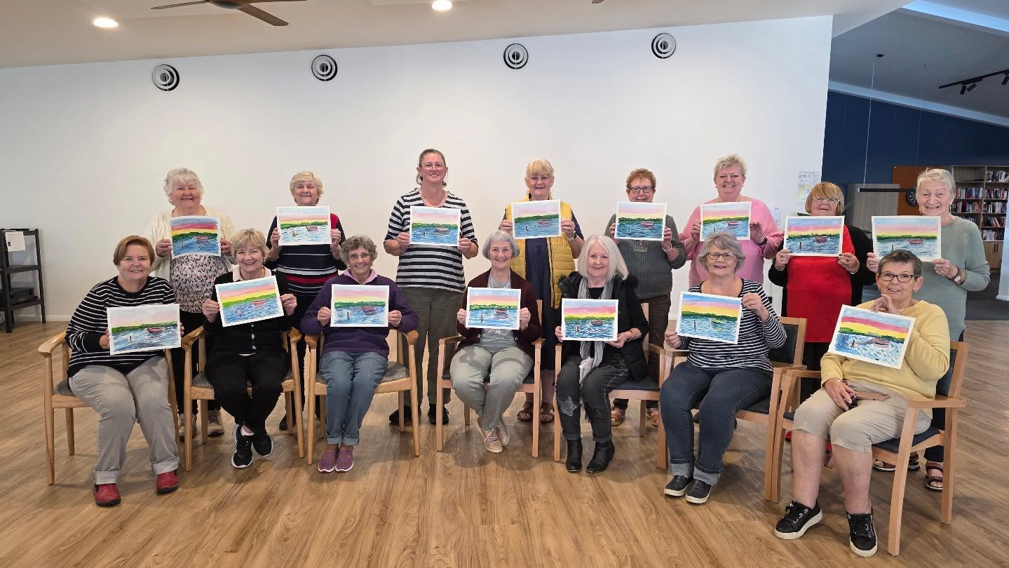 It's windy outside which means time for indoor fun! Private function for the View Club. #watercolour