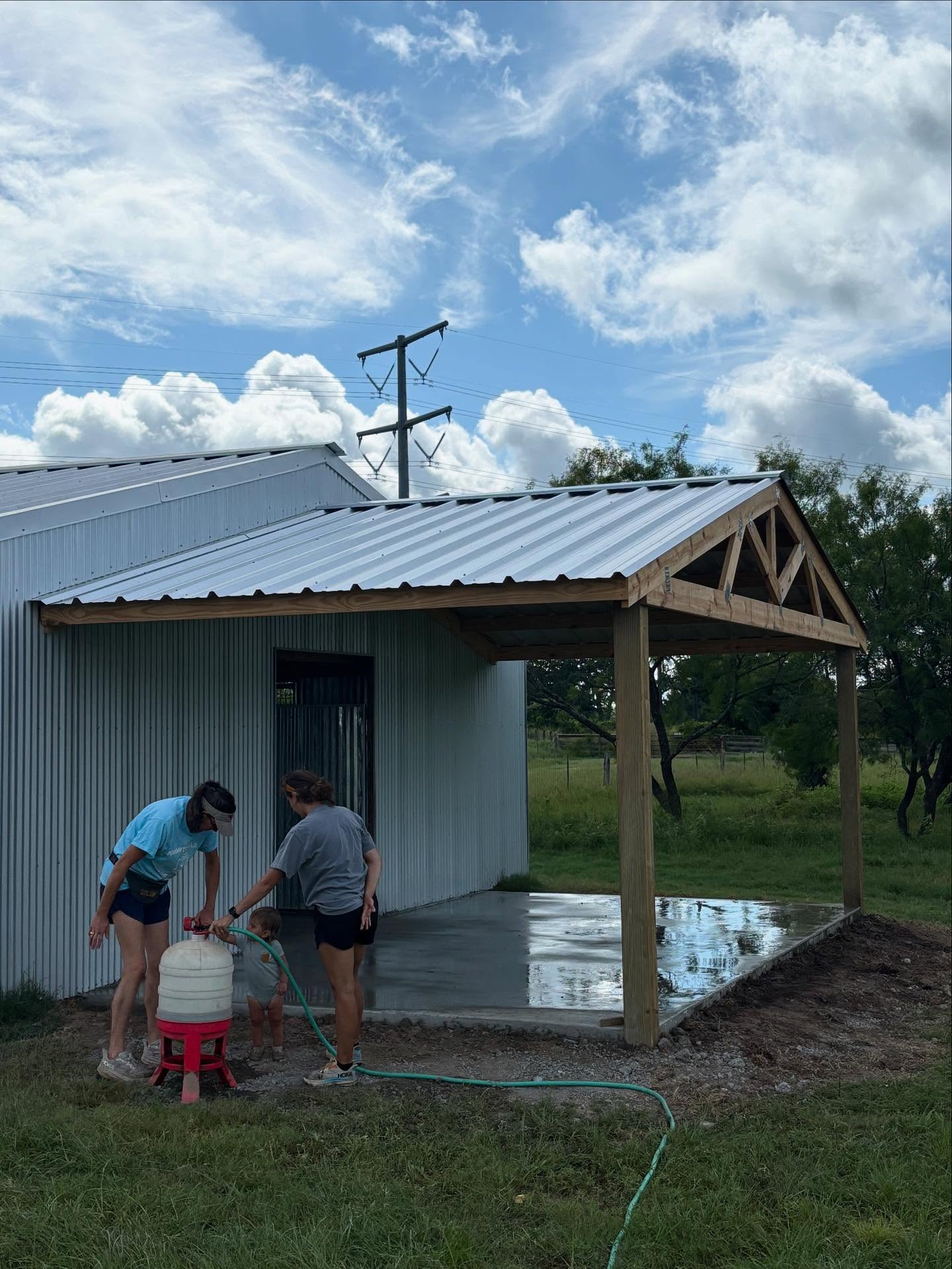 New processing porch at our chicken barn!