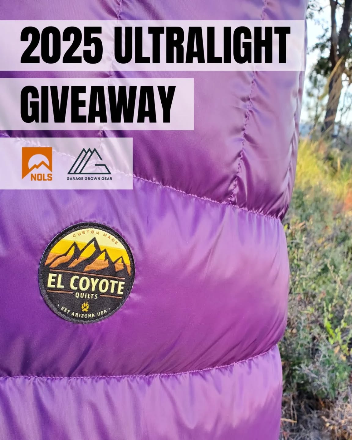 🚨 Time is almost up! 🚨
Win a custom El Coyote Quilt and $15,000+ in prizes from dozens of great ultralight gear brands! 10 winners winners will be chosen. Ends tomorrow! DON'T MISS OUT!
In partnership with @garagegrowngear and @nolsedu this is one of the biggest gear giveaways of the year!
Link in bio
