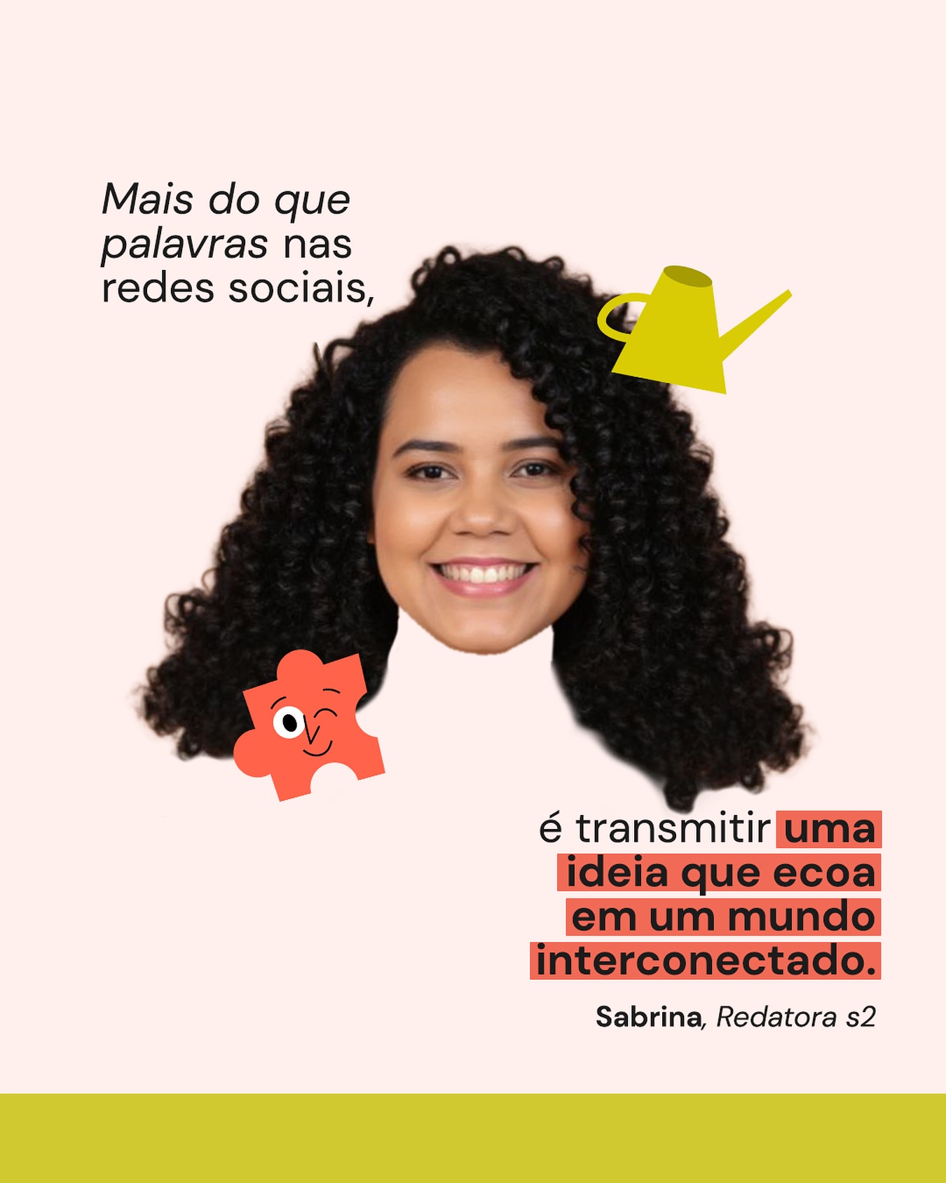 Escrever é fácil, mas o verdadeiro desafio está em contar uma história. Transmitir uma ideia, cativar um público e, principalmente, evitar mal-entendidos.
Meu processo de criação começa quando me conecto com o cliente e entendo seu tom de voz e confesso que, muitas vezes, esse processo exige tempo, pesquisa e muita leitura.
E como um superpoder, o redator precisa falar sem usar sua própria voz, mas sim a do cliente.
Já que o trabalho do redator é transmitir ideias, contar histórias e antecipar como as pessoas irão interpretar cada palavra.
Eu amo minha profissão, porque posso fazer a diferença para pessoas e marcas através da minha escrita, neste mundo interconectado que vivemos.
#redação #escritacriativa #comunicaçãomarketing#copywriting #branding #comunicacao #marcas#novidades #sitenovo #designmoderno #casesdesucesso #atualização #maisfácil #maisrápido