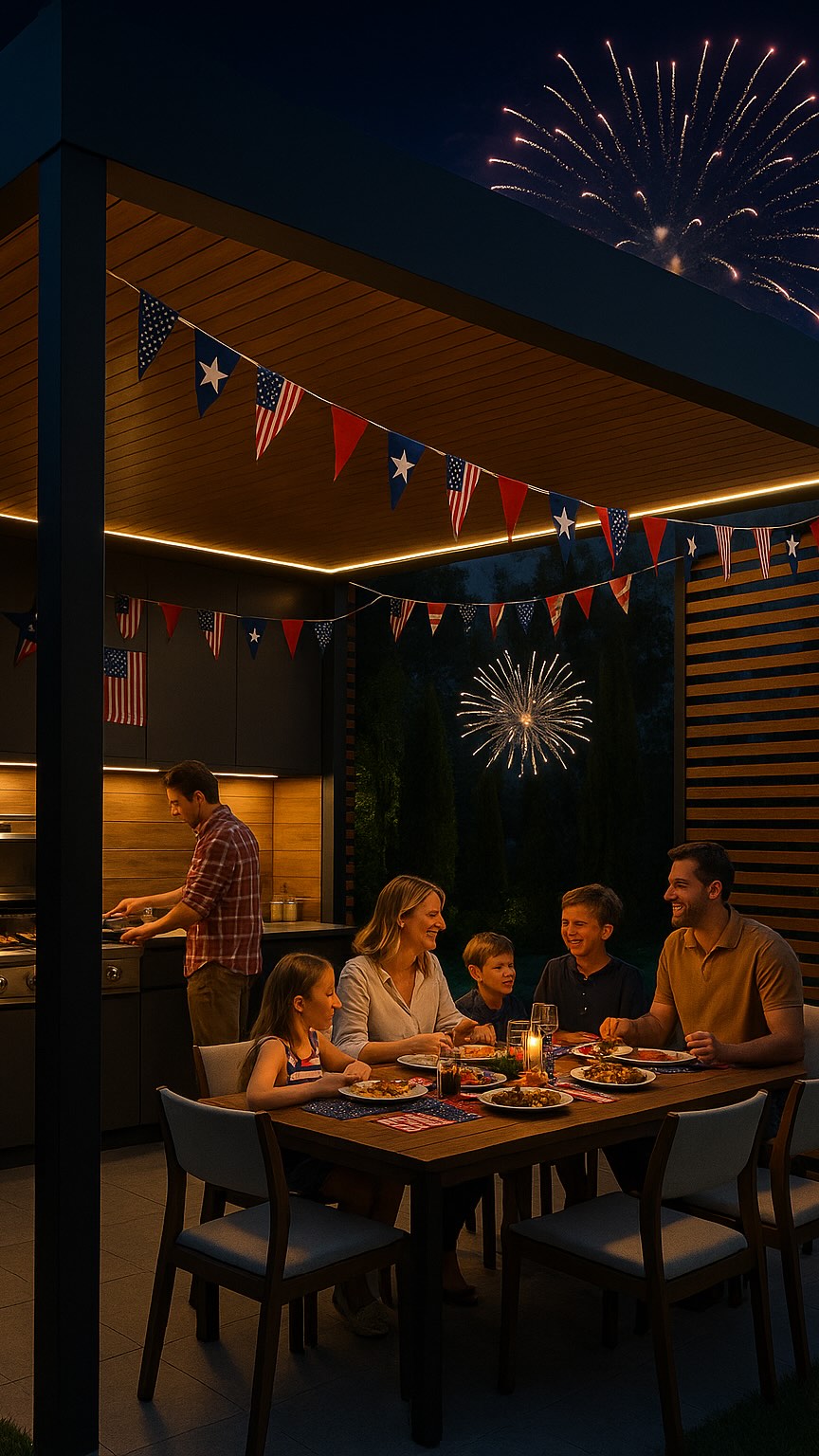 🇺🇸Freedom, food, and family, right at home!
🤍💙♥️This 4th of July, there’s no better place to celebrate than your own backyard.
Under the pergola, by the grill, surrounded by the people who matter most.
✨ Custom outdoor spaces made for moments like these.
-————————————————————
Libertad, comida y familia, se celebra mejor en casa!
🤍💙♥️Este 4 de julio, el mejor plan está en tu propio patio!
Con una pérgola, un buen BBQ y quienes más quieres.
✨ Espacios exteriores diseñados para momentos como estos.
📍Central Florida | @leadesignfl
#LuxuryPergolas #OutdoorLiving #4thofJulyVibes
