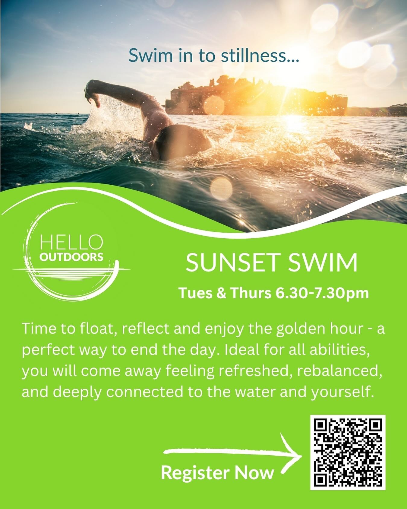 The Sunset Swim
Our sunset sessions are an uplifting way to end the day.
Perfect for all levels – from beginners building confidence in open water to experienced swimmers seeking a moment of calm.
Guided or self-paced swim (distance suited to your level)
Time to float, reflect, and enjoy the golden hour.
Warm drinks and group social after your dip.
Come away feeling refreshed, rebalanced, and deeply connected to the water – and yourself.
#swim #openwaterswim #sunsetswim #outdoorslife #lymington #newforest #hampshire @lymingtonseawaterbaths