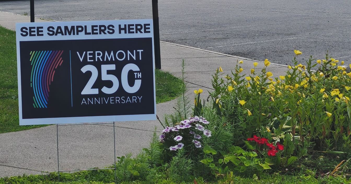 Join us today, Wednesday, July 2 at 1:30pm for a presentation about the Vermont Sampler Initiative, which is on display in our Vermont Room for the month of July. The VT Sampler Initiative has been documenting Vermont 19th-century schoolgirl samplers and has produced a statewide driving tour to view collections of these post-Revolutionary War samplers. The Aldrich is one of the stops and is hosting 10 of the samplers. Take a break from the heat to view this historic collection!