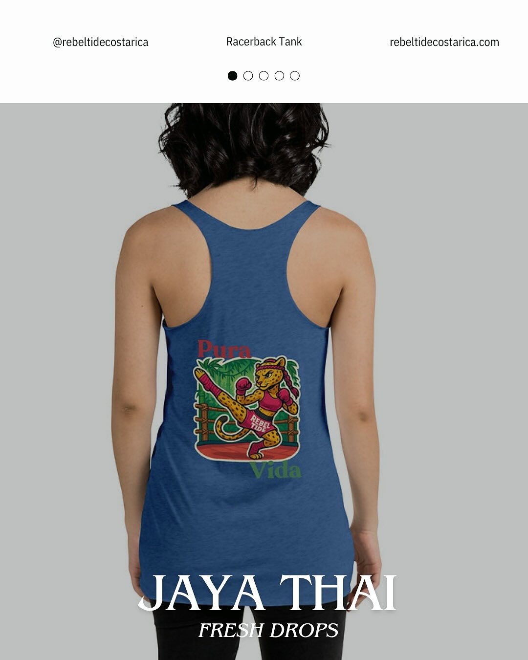 JAYA THAI isn’t just a fighter.
She’s a symbol of discipline, purpose, and jungle-forged grace.
Now her legacy lives on gear that moves like she does,
intentional, bold, and built to speak without shouting.
Crop tanks. Tumblers. Drawstring bags.
Wear her with pride.
Move with meaning. 🐆🥊
📦 Limited run. Designed for impact.
🛒 www.rebeltidecostarica.com
#JayaThai #RebelTideIcons #DisciplinedByTheJungle #EmpoweredByTheTide #puravidapower