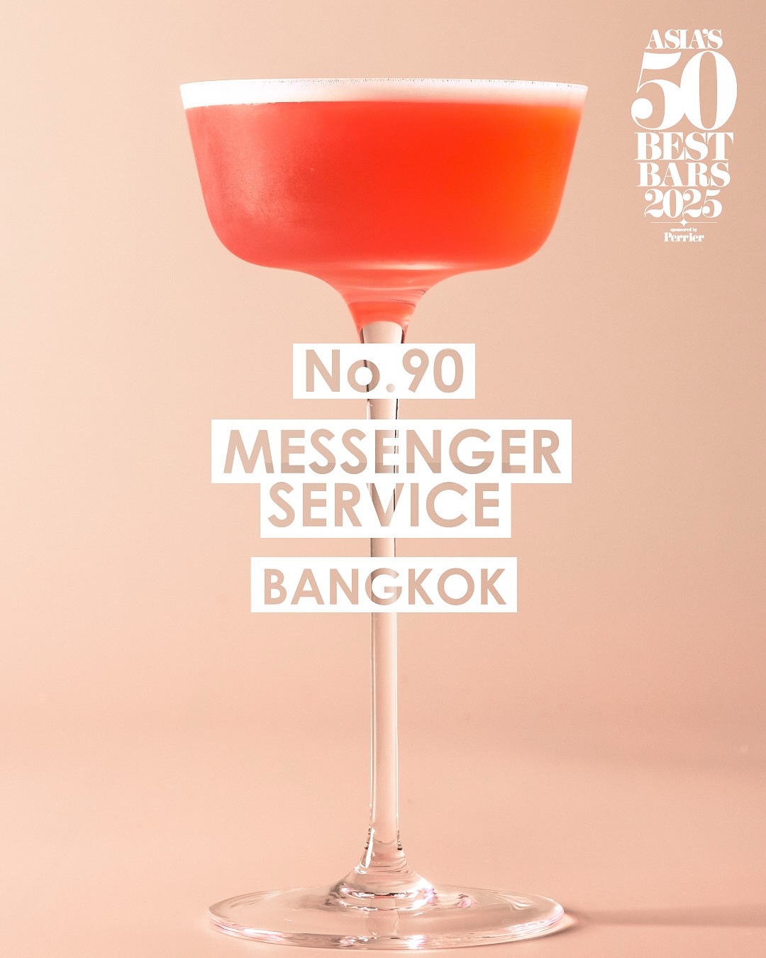 #90 on Asia’s 50 Best Bars 2025, Thank you everyone!
We’re incredibly proud to share that Messengerservice Bar has been ranked #90 on Asia’s 50 Best Bars 2025 extended list!
From a home-style bar to a space that celebrates grocery-inspired flavors and meaningful service, this recognition means the world to our small team. Thank you to everyone who’s walked through our door, shared a drink, or believed in our story.
And to the industry, friends, and supporters, your support reminds us why we do what we do.
We’ll keep delivering what we love most: thoughtful cocktails, quality service, and a message in every sip.
With gratitude,
The Messengerservice Team
#asias50bestbars #world50bestbars #messengerservicebar #deliveredfromgrocery #bangkokbar #thankyou