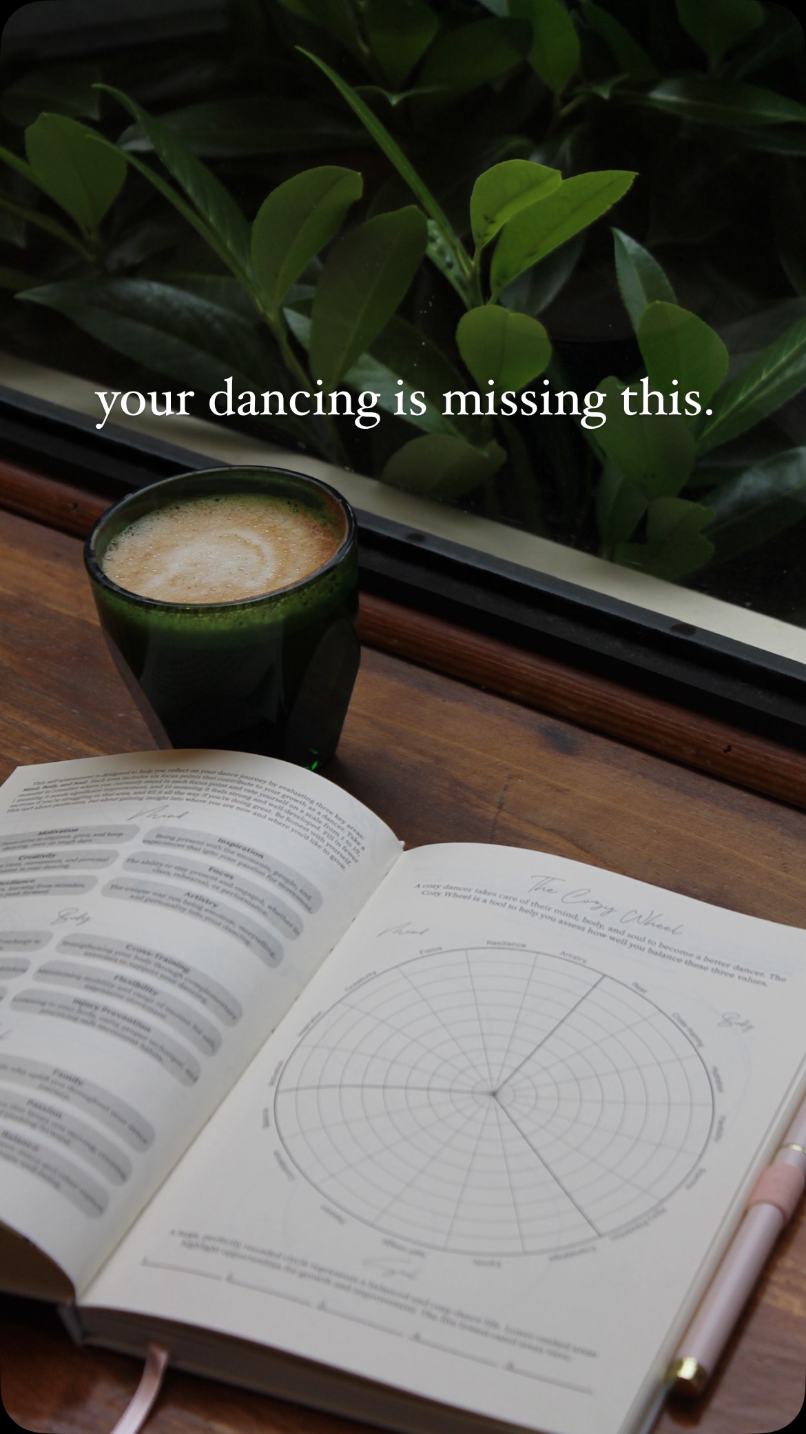 Here’s what will change ↓
I started writing down corrections while I was dancing in college. It was a requirement for my technique classes. But now as a full-time dance teacher and performer it is still a vital part of my practice.
When you write your corrections from class, you’ll notice that you
✅ Pay closer attention in class
✅ Improve your problem-solving skills
✅ Aren’t getting frustrated by those same tired corrections
✅ Get that positive feedback you’ve been hoping for (from yourself and your teacher)
I designed the Cozy Dancer journal to make this practice more accessible and rewarding. In just a few weeks you’ll have a record of how much you’re improving.
Shop the ONLY journal/planner made by a dancer for dancers at the link in my bio.
Stay cozy.