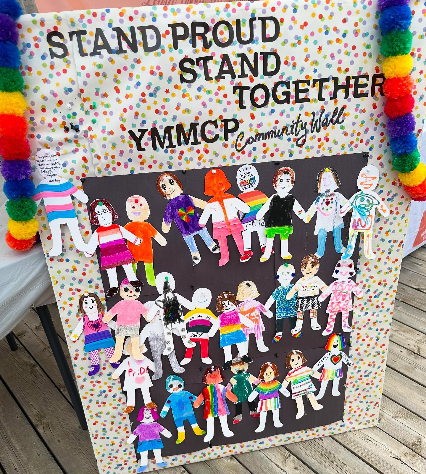🌈 "The YMMCP community wall" project at the Pride Festival this past weekend celebrated identity, connection, and belonging. Each person-shaped cutout added to the wall was a reminder that we’re all part of something bigger. Community art holding space for self-expression, visibility, and joy. 🏳️⚧️🏳️🌈
#communityarttherapy #pride2025 #ymmcp #communityart