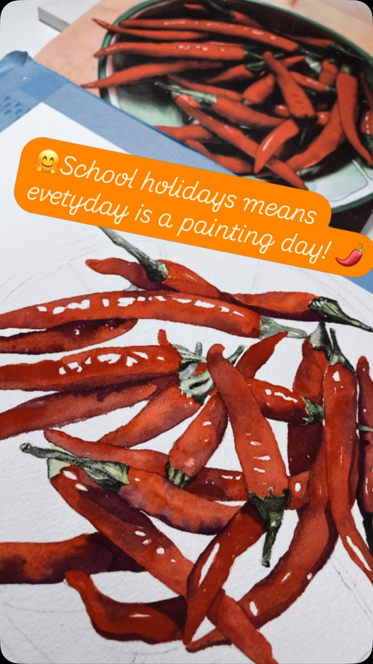 Just keeping my watercolour skills fresh n spicy.
#watercolourpainting #watercolor_painting #brisbaneartist #chillis