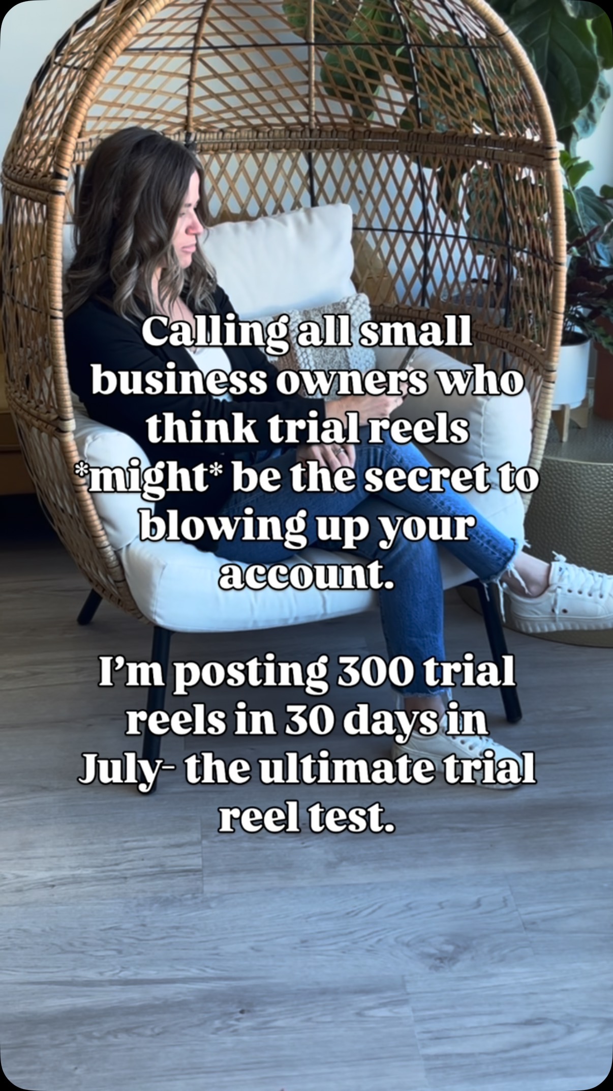 300 trial reels in 30 days.
Definitely NOT something I’d recommend to most small business owners—the last thing you need is more work on your plate.
So why am I doing it? Because I’m a marketing strategist, and I’m fully geeking out over Instagram’s new Trial Reels feature. This is how IG is leveling up the game for small business owners, and I am here for it.
All month long, I’m putting Trial Reels to the ultimate test so I can learn the do’s and don’ts the hard way—and share all the insights with you.
Hit follow to keep tabs on what happens and get ready for all the good stuff on the other side of this experiment.
#marketingstrategy #socialmediamarketing #instagrammarketing #trialreels #strategysquare