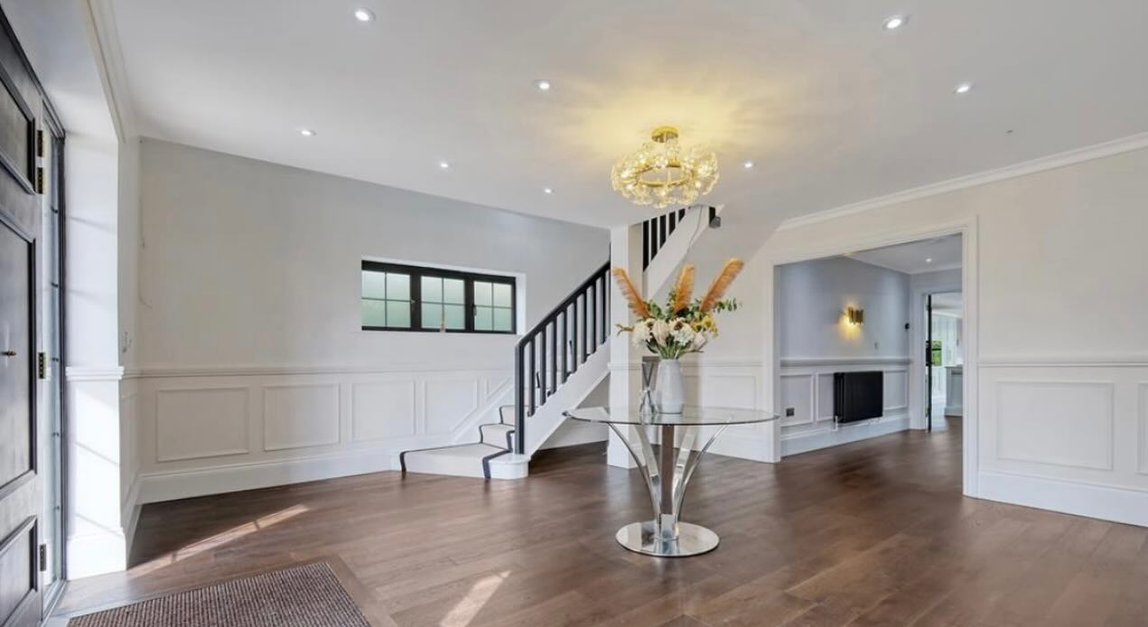 From a once cramped lounge to a beautiful spacious entrance hall.
