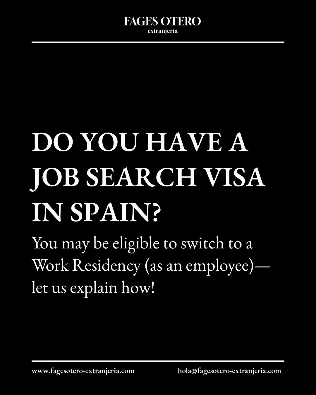 Do you hold a Job Search Visa in Spain after completing your studies?
If you find a suitable job, you can apply for a Work Residency (residence permit as an employee) and take the next step in your immigration process.
🔹 The job must be directly related to your academic background in Spain
🔹 Not all studies qualify—let us assess your case
🔹 Your application must be submitted before your visa expires
⚖️ As immigration law specialists, we guide you every step of the way.
📩 Send us a DM or book your consultation now!
#immigrationSpain #jobsearchvisa #workresidency #spainimmigrationlawyer #legalresidencyspain #internationalstudentsSpain #moveToSpain #workinSpain