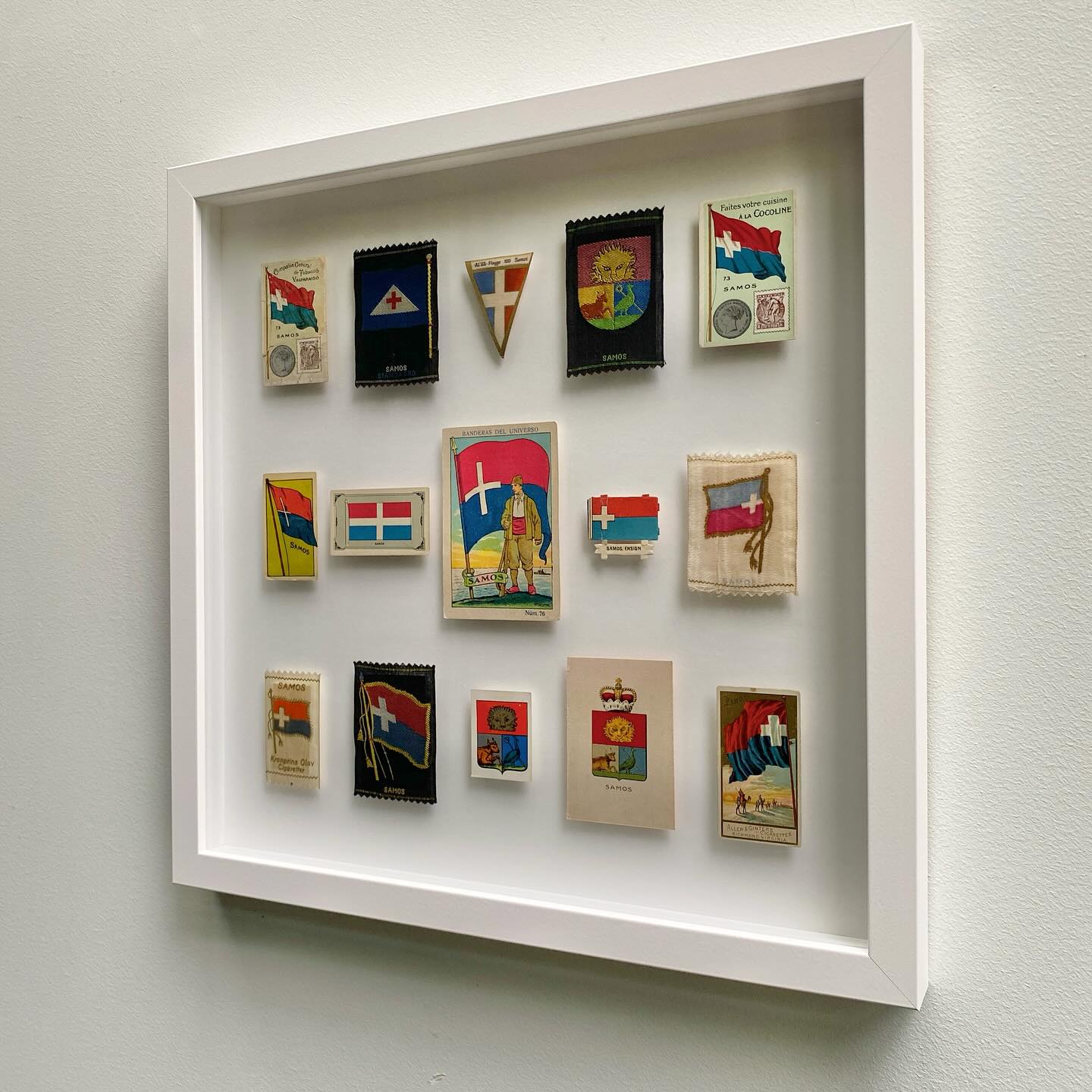 Two months on Samos would be mighty fine right about now, but here’s an all white shadow box to show off those 20th Century cigarette cards instead.
#samos
#samosisland
#cigarettecards
#avonframingsupplies
#wellingtonframers
#nzframers