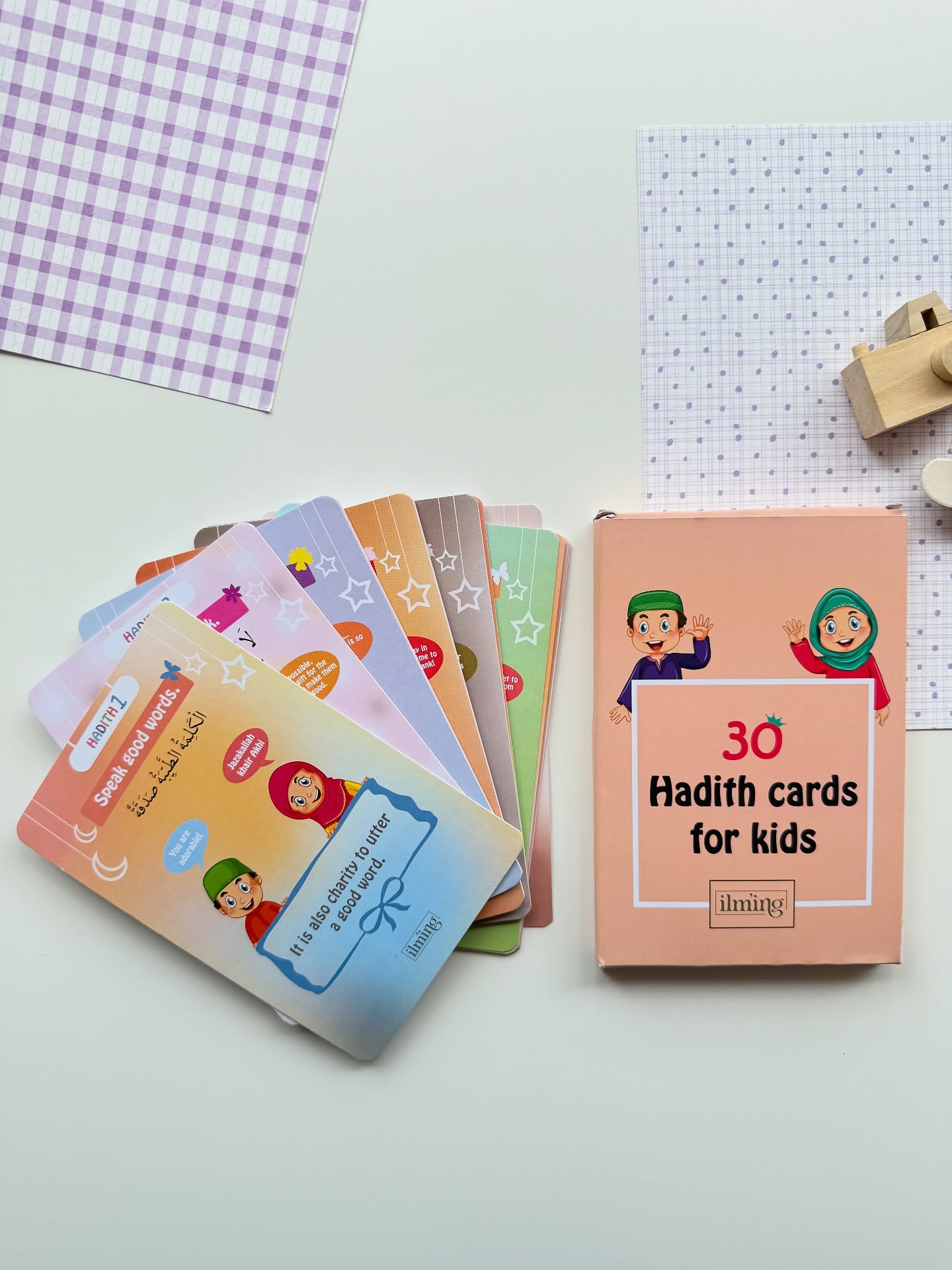 Kids 30 HADITH CARDS set✨🫶🏻
Best companion to teach basics of islam🪽
Available to purchase on our website. Website link in bio!
#kidsislamicbooks #stationery