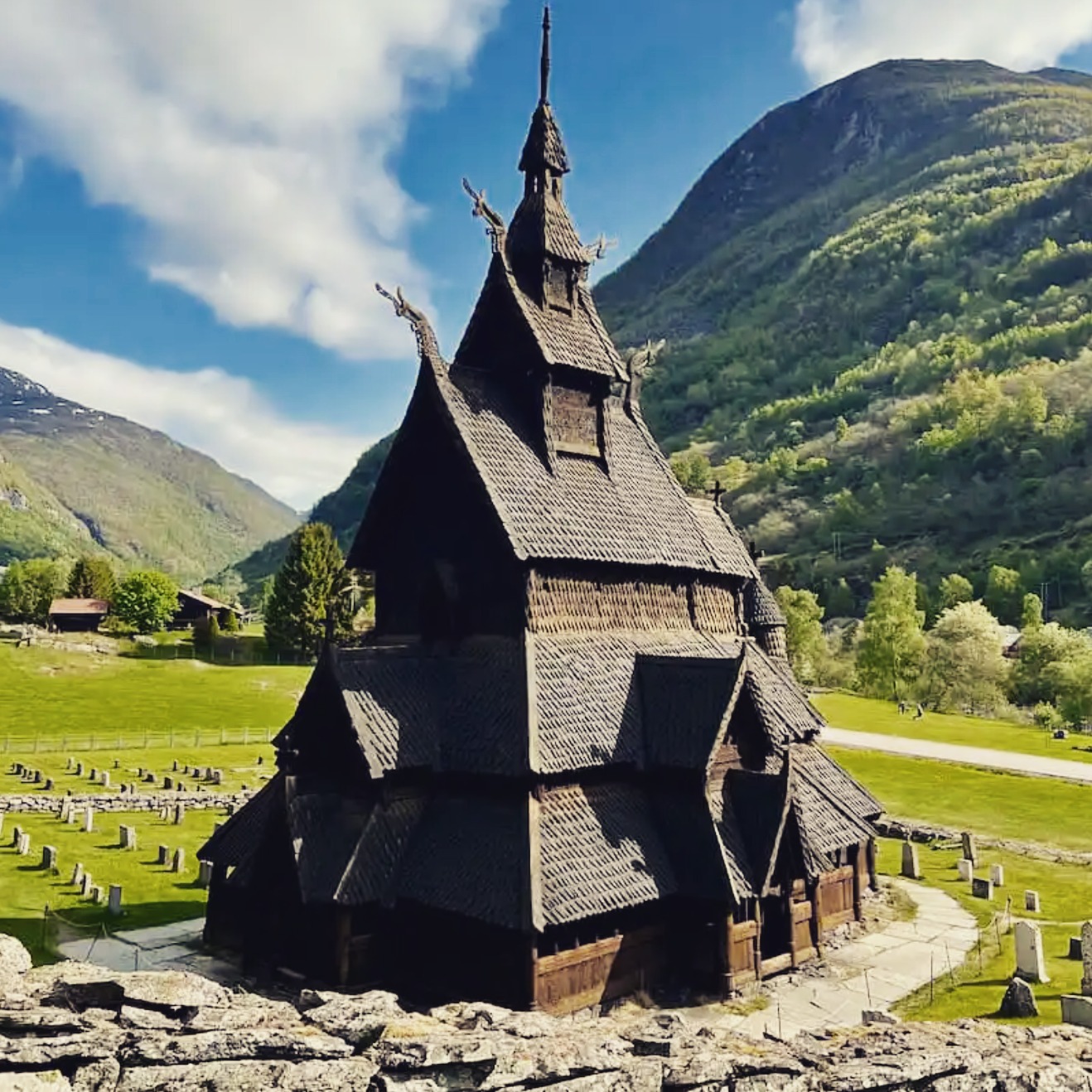 Borgund Stave Church is a must see when visiting Norway. Just outside Flåm by car through the 15 mile Lærdal tunnel (one of the longest tunnels in the world). A Viking church dating back to 1180 and one of only a few still standing. #borgundstavechurch #flåm #norway #monterratravel #virtuosotravel