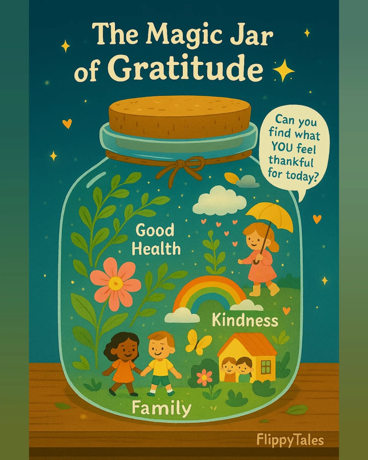 🌟 What goes in your Gratitude Jar today?
Is it a cozy hug from family?
A giggle with a friend?
A flower you spotted, a kind word shared, or the sunshine on your face?
Every little joy counts.
Every tiny moment matters.
Let’s teach our little ones the magic of saying “thank you” not just for big things, but for the everyday sparkles too. 💛
🫙✨ What will your child put in their Gratitude Jar today?
#GratitudeJar #FlippyTales #MindfulKids #GratitudeForKids #JournalingMagic #LittleBigFeelings #EmotionalWellbeing #ParentingWithHeart #MagicalMoments #kidsjournaling #gratitudeattitude #gratitudejournal #whatareyougratefulfortoday #gratitudedaily #gratitudepost #gratefulthankfulblessed #gratitudejournaling #gratefulforthislife #parentchild #parenttips