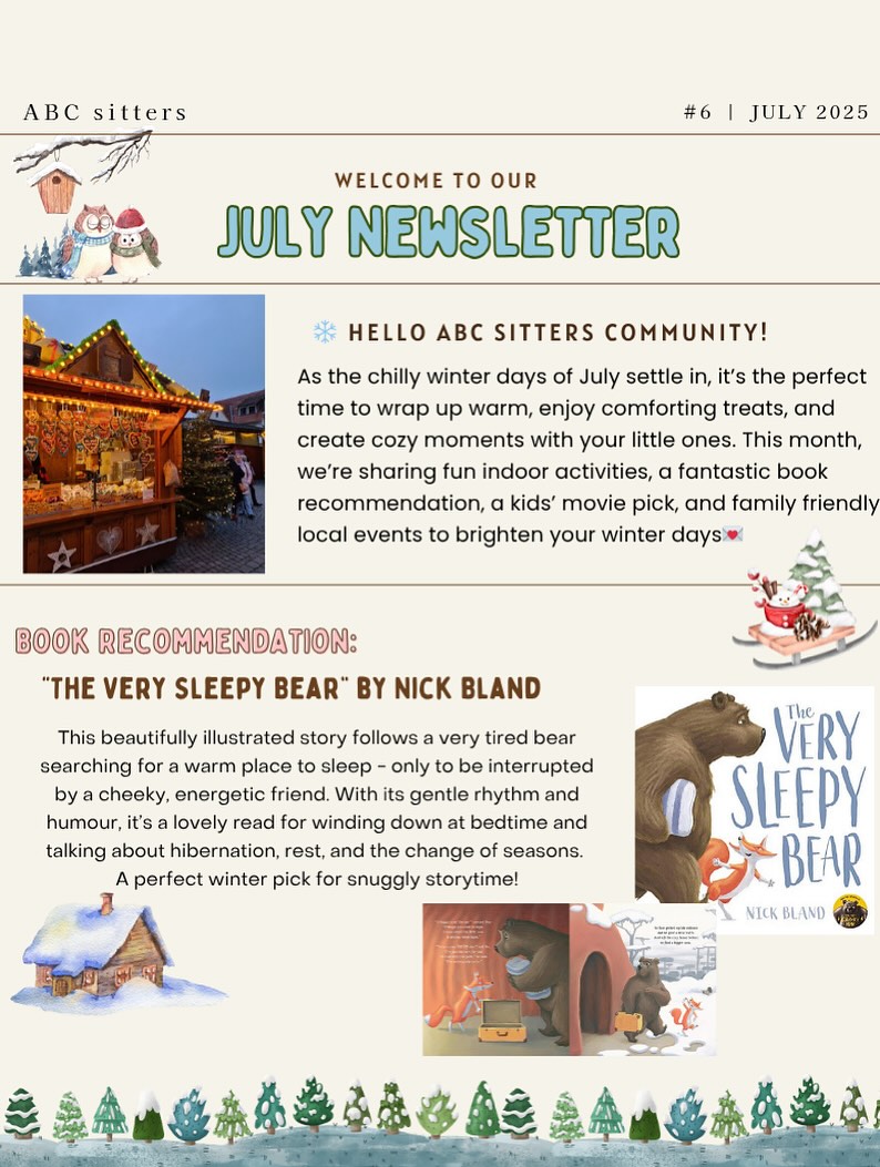 Our July Newsletter is here! ⛄️Cozy reads, winter activities, and family friendly events to warm up your month!❄️🫖🩵