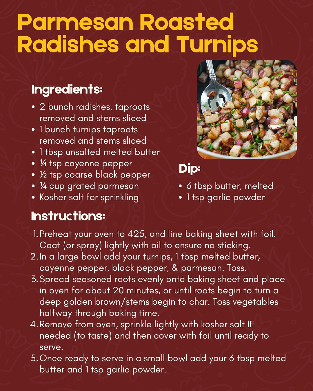 This week’s PACT recipe is a crispy, cheesy twist on your garden harvest — Parmesan Roasted Radishes & Turnips! 🧀🌱 #GrowToLearn #PACTRecipe #urbangardening