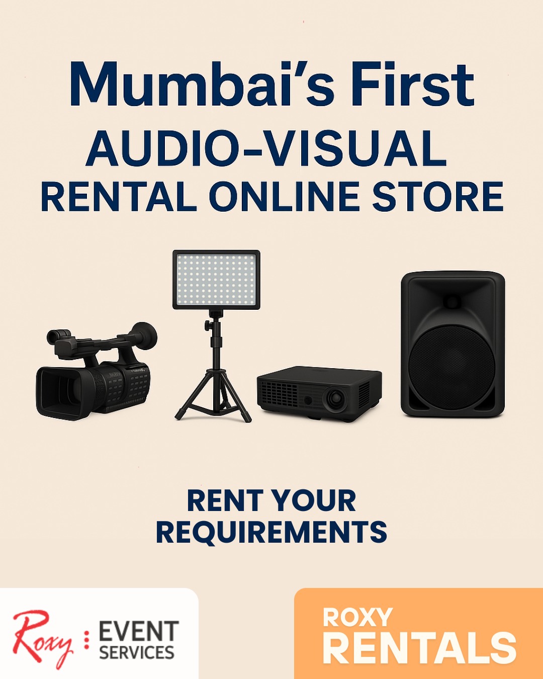 Roxy Event Services is proud to be Mumbai’s first online audio-visual rental store!
From LED walls to wireless mics, projectors to party lights—we’ve got everything you need to make your event unforgettable.
🎛️ Rent top-tier AV gear in just a few clicks.
🎉 Perfect for weddings, corporate conferences, live gigs & more.
📲 DM us or copy and use the link below:
👇
https://www.roxyevents.com/rentals
Let’s make your next event sound and look legendary.
#RoxyEventServices #AVRentalsMumbai #EventGearOnDemand #MumbaiEvents #SoundAndLight #EventTech #PlugInPowerUpPartyOn
