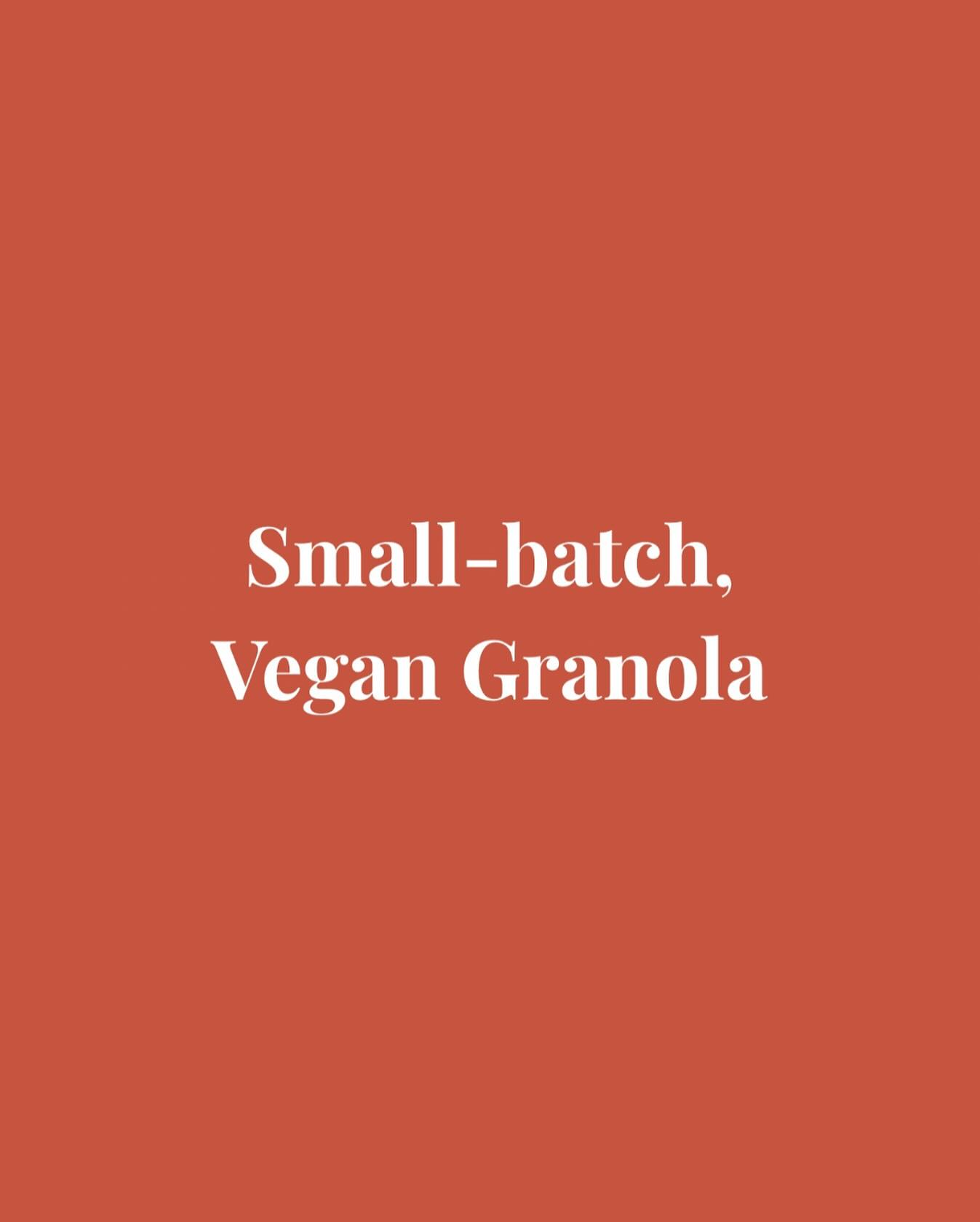 No refined sugars. No additives. Just small-batch, vegan granola made with love and real ingredients.
