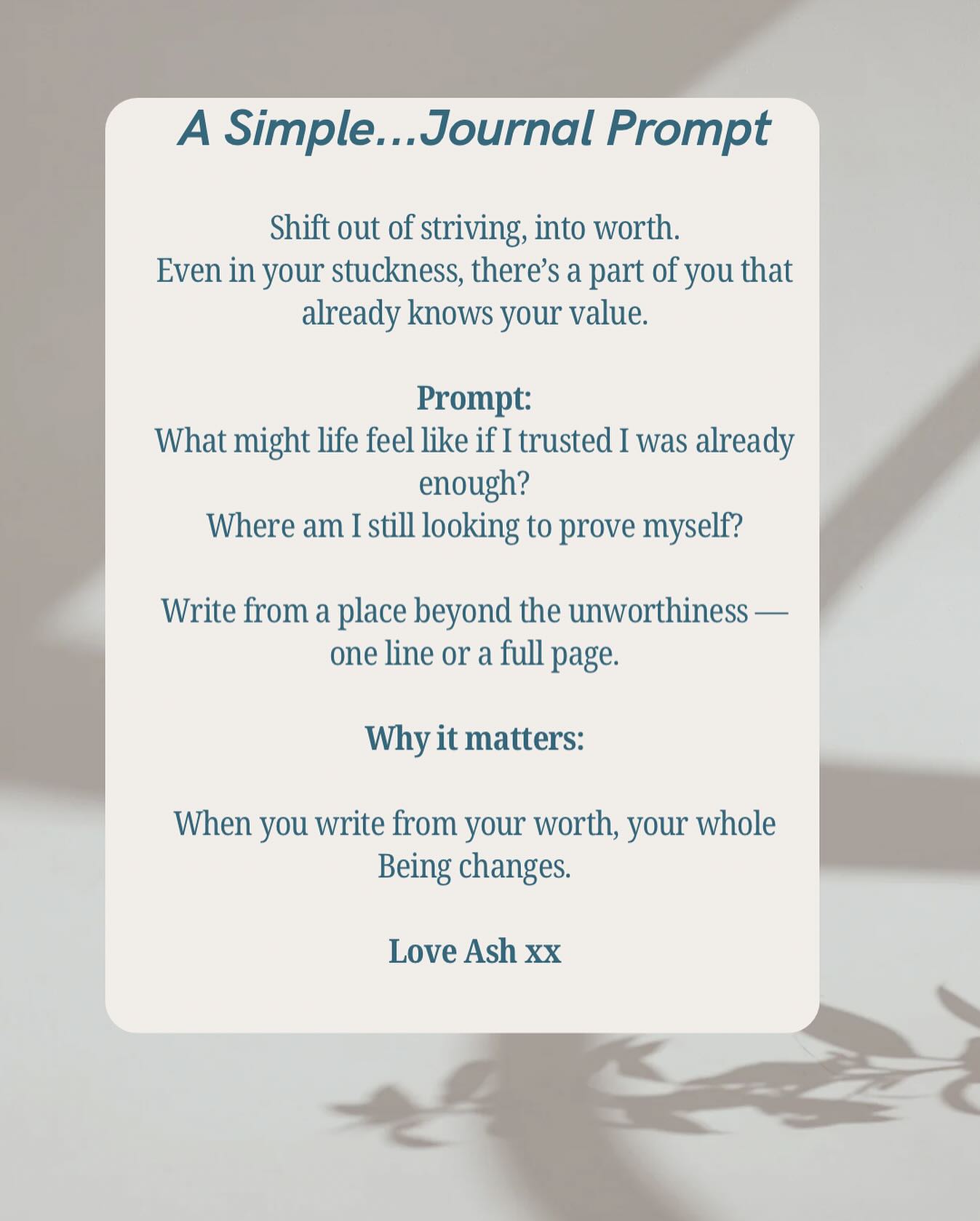 You have alway been enough, more than enough!
You are everything.